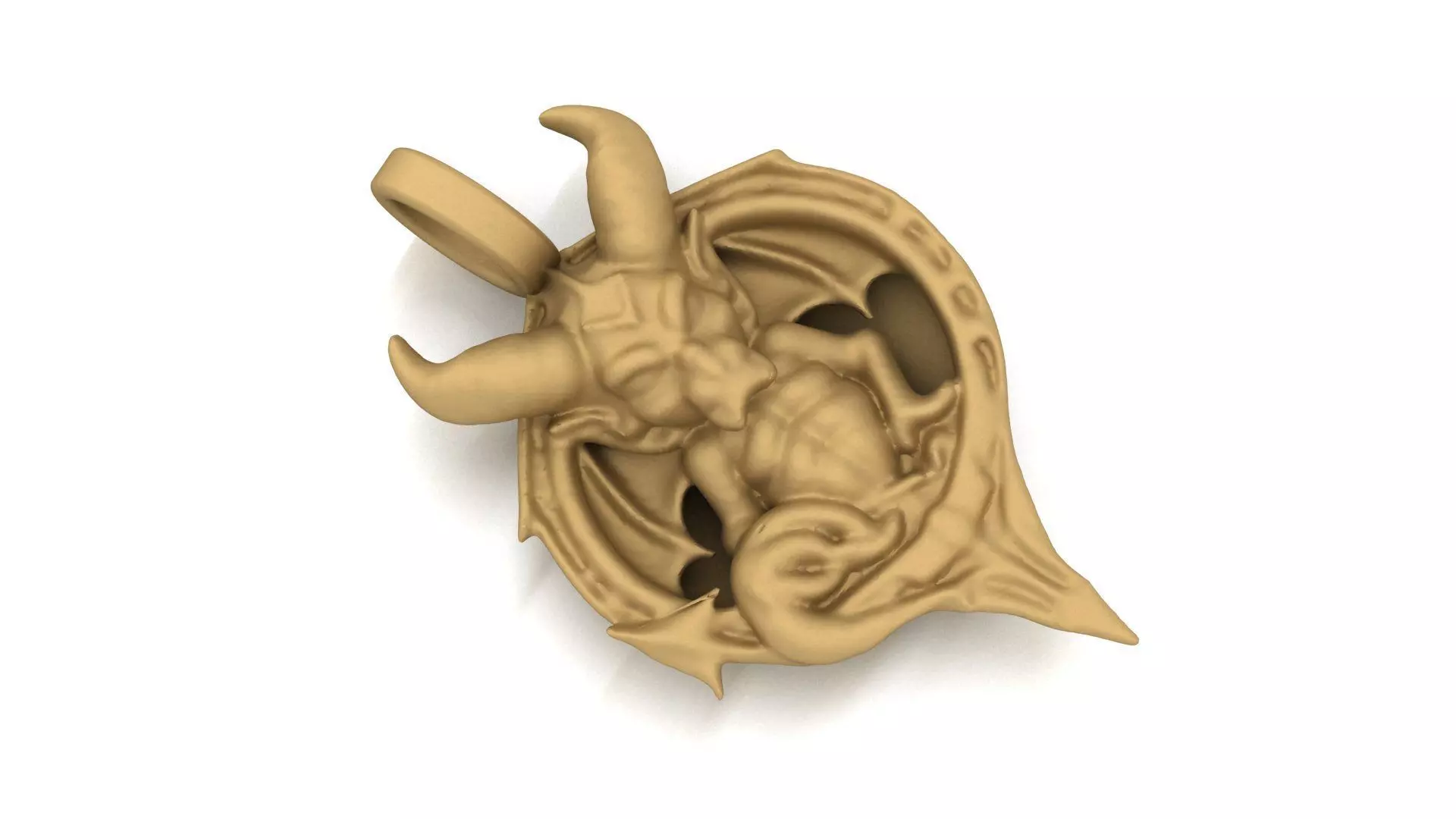 Baby Devil Pendant STL 3D Model for Jewelry - One Inch Pendant Free 3D print model