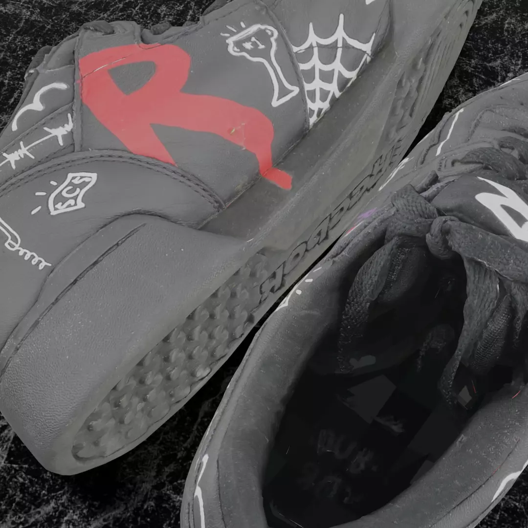 REEBOK WORKOUT x TROUBLE ANDREW 3D SHOES Low-poly 3D model_8