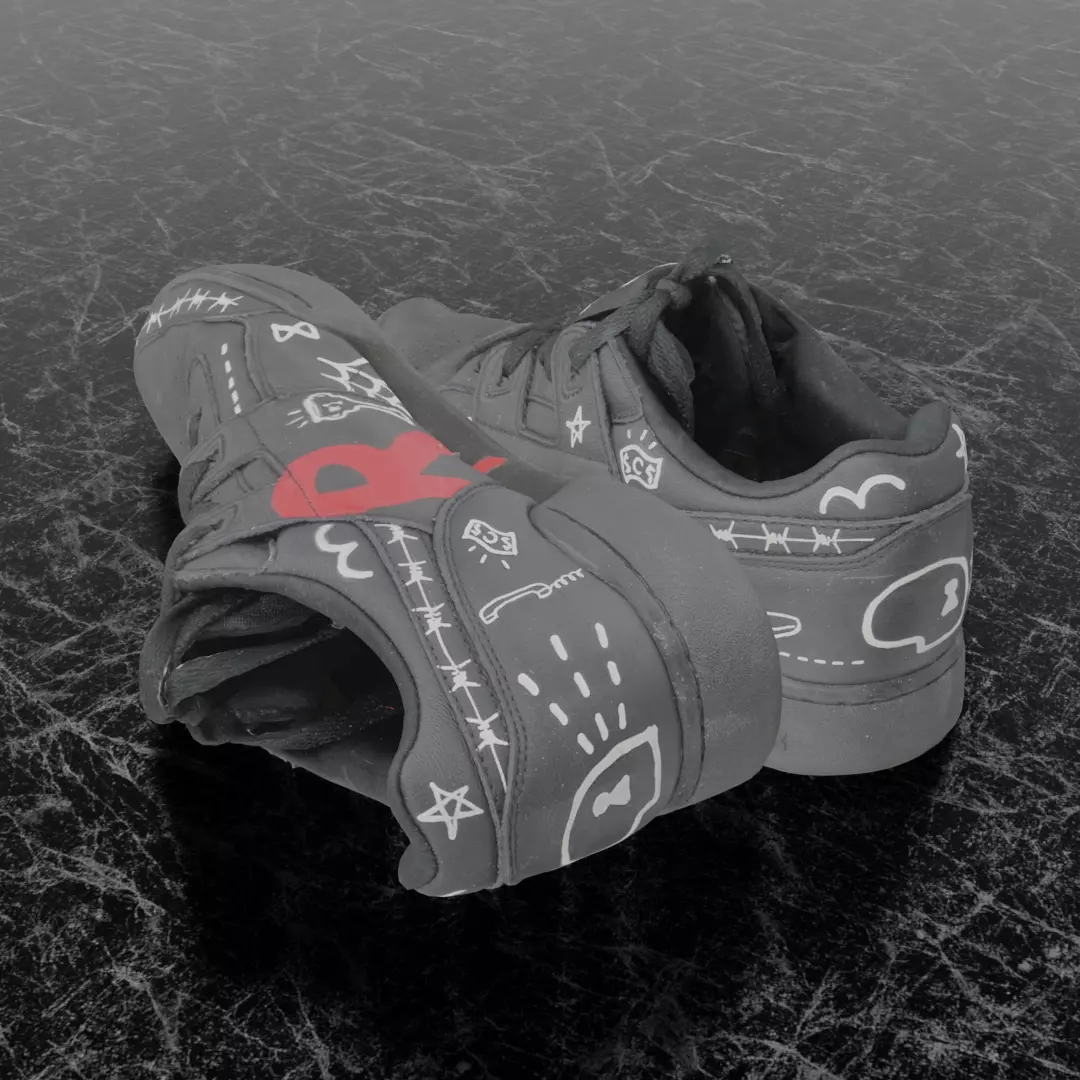 REEBOK WORKOUT x TROUBLE ANDREW 3D SHOES Low-poly 3D model_6