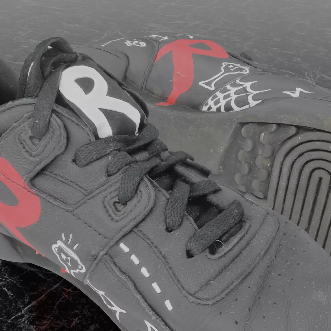 REEBOK WORKOUT x TROUBLE ANDREW 3D SHOES Low-poly 3D model_10