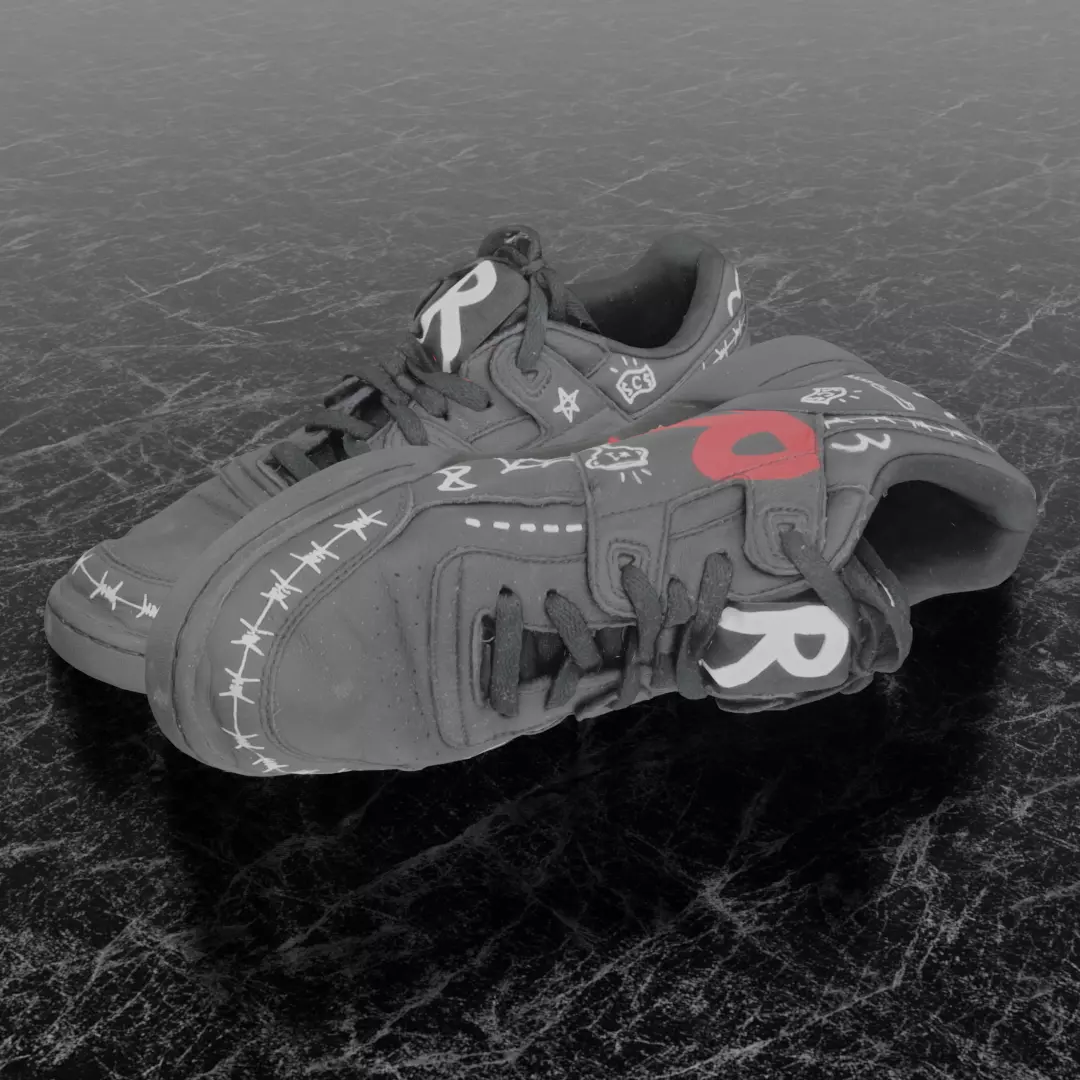 REEBOK WORKOUT x TROUBLE ANDREW 3D SHOES Low-poly 3D model_1