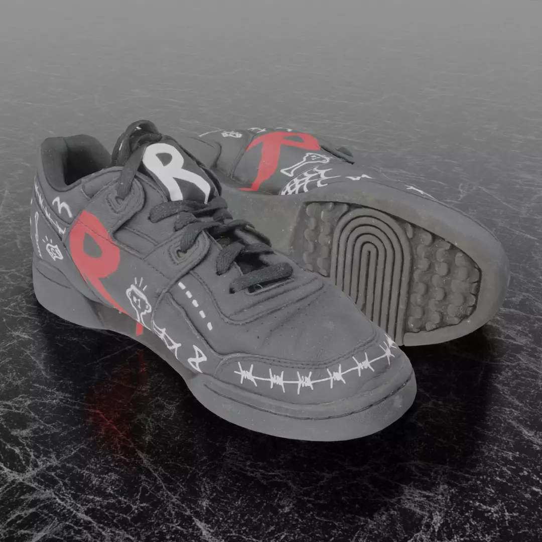 REEBOK WORKOUT x TROUBLE ANDREW 3D SHOES Low-poly 3D model_0