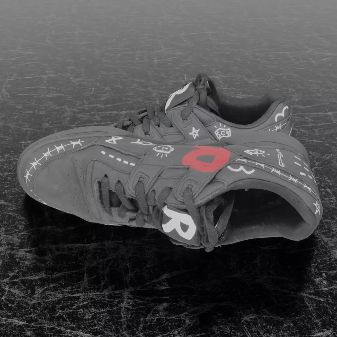 REEBOK WORKOUT x TROUBLE ANDREW 3D SHOES Low-poly 3D model_7