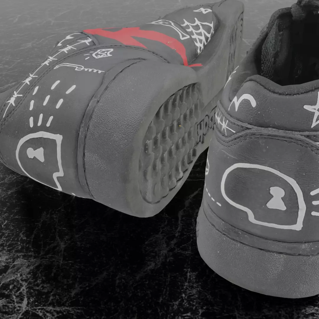 REEBOK WORKOUT x TROUBLE ANDREW 3D SHOES Low-poly 3D model_9