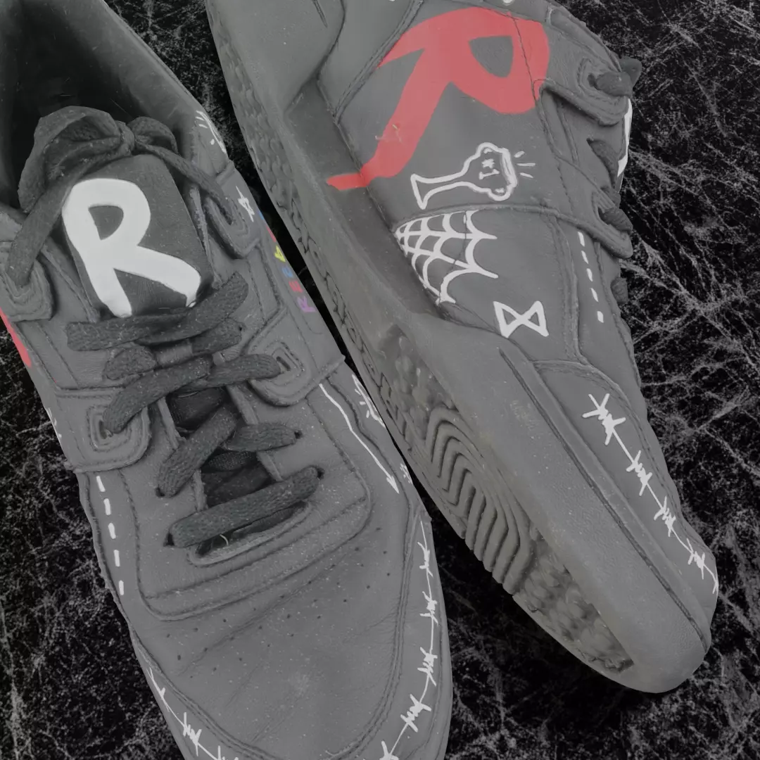 REEBOK WORKOUT x TROUBLE ANDREW 3D SHOES Low-poly 3D model_12