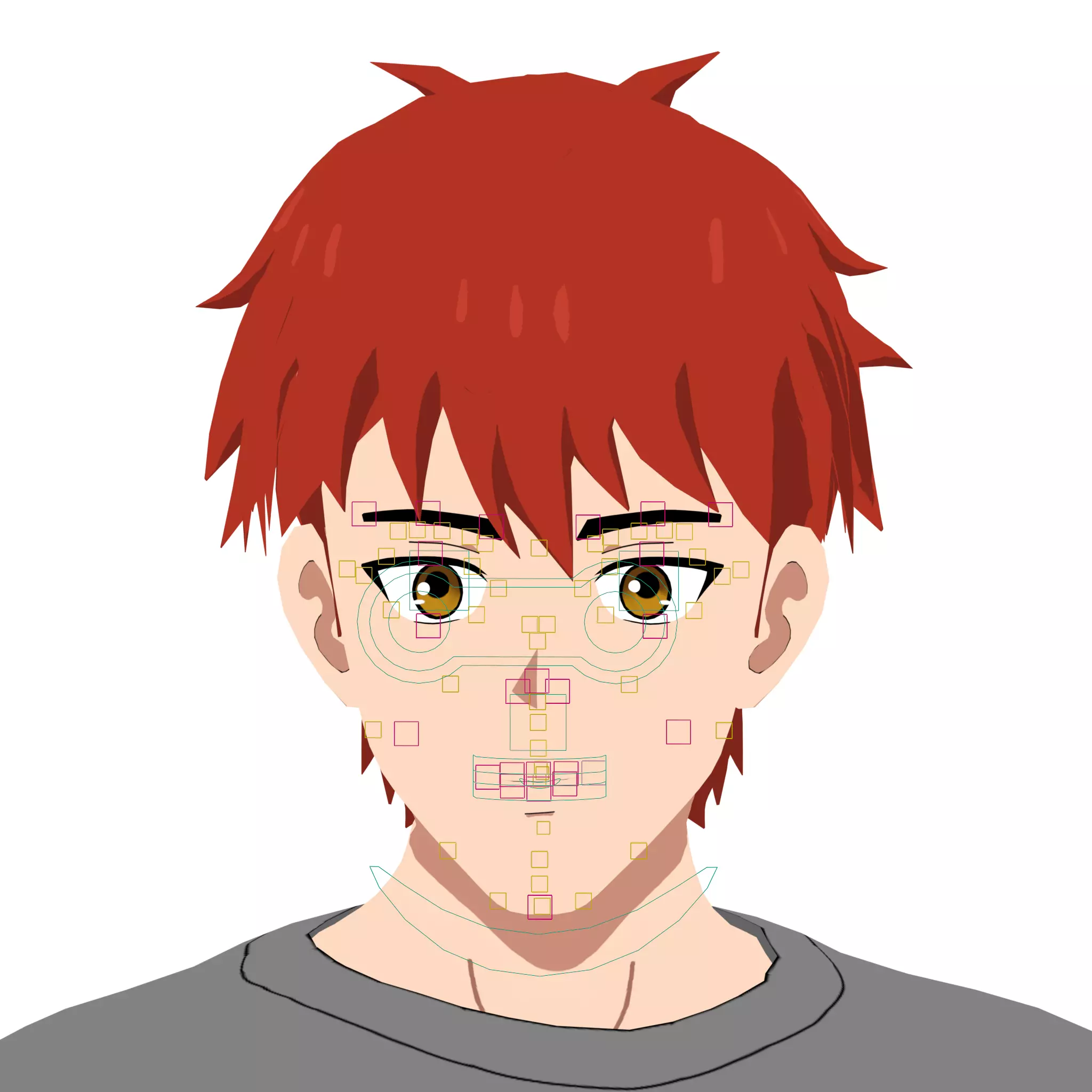Leo Anime Style 3D Character for VTubing games and animations 3D model_3