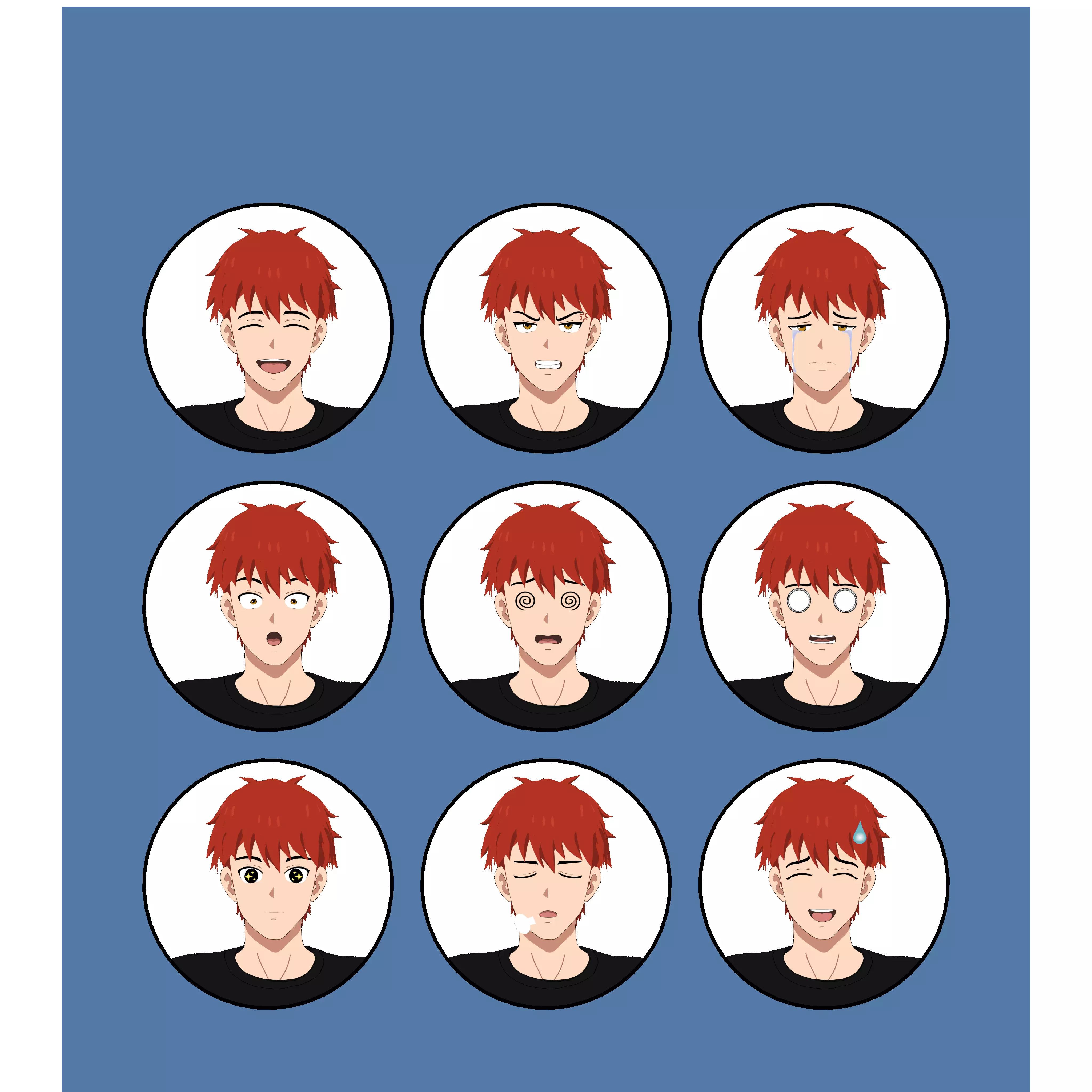 Leo Anime Style 3D Character for VTubing games and animations 3D model_1