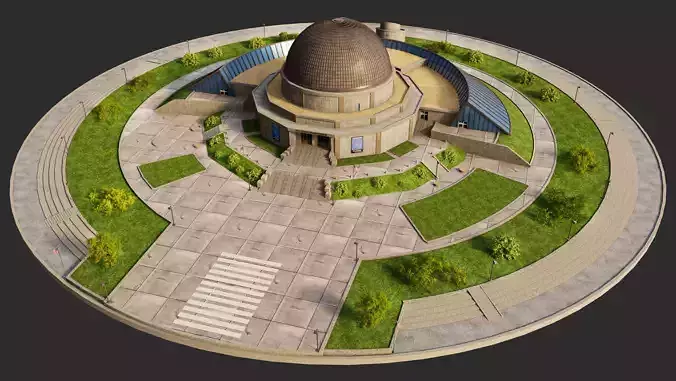 Adler Planetarium 3D model 6