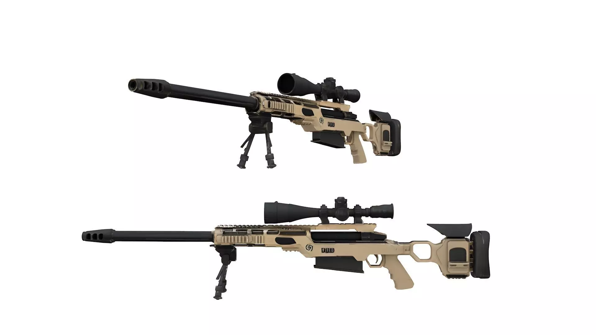 McMillan Tac-50 sniper rifle 3D model