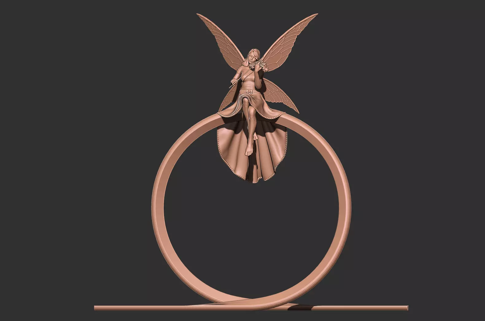 Butterfly girl violin performance 3D model_14