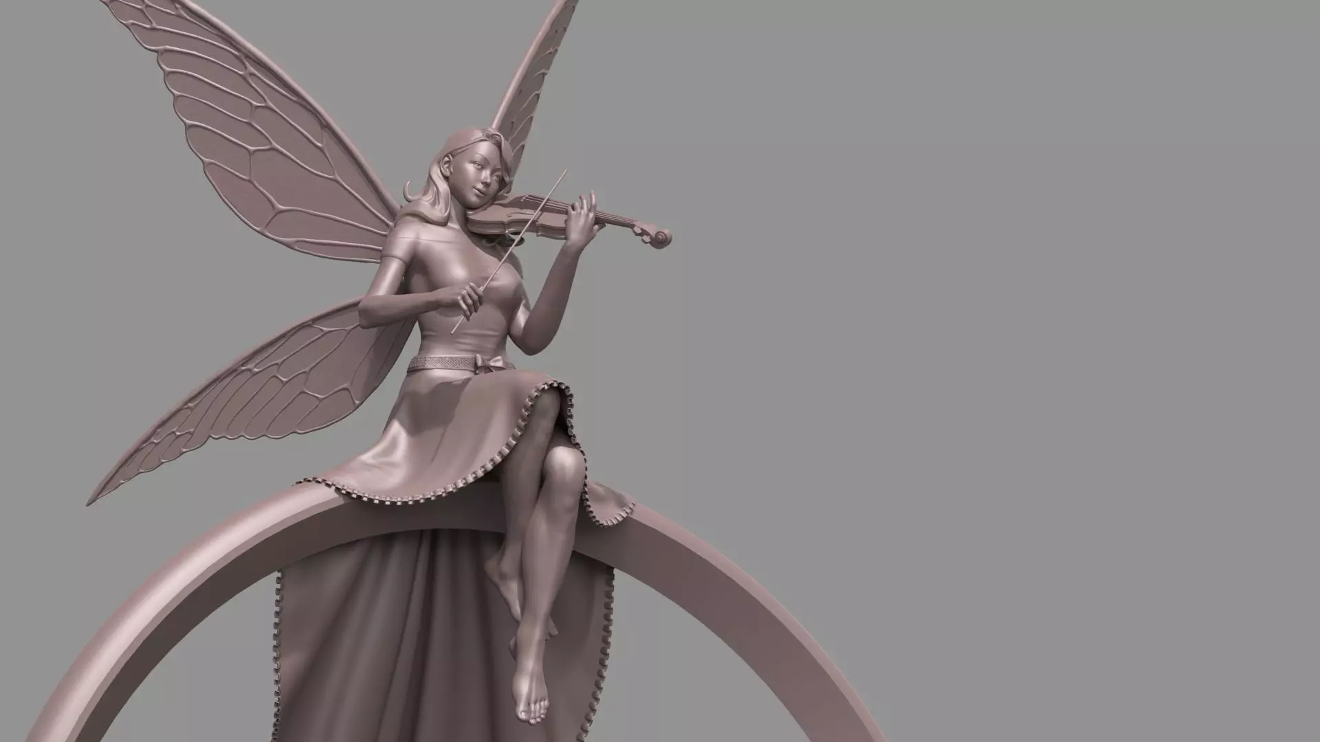Butterfly girl violin performance 3D model_13