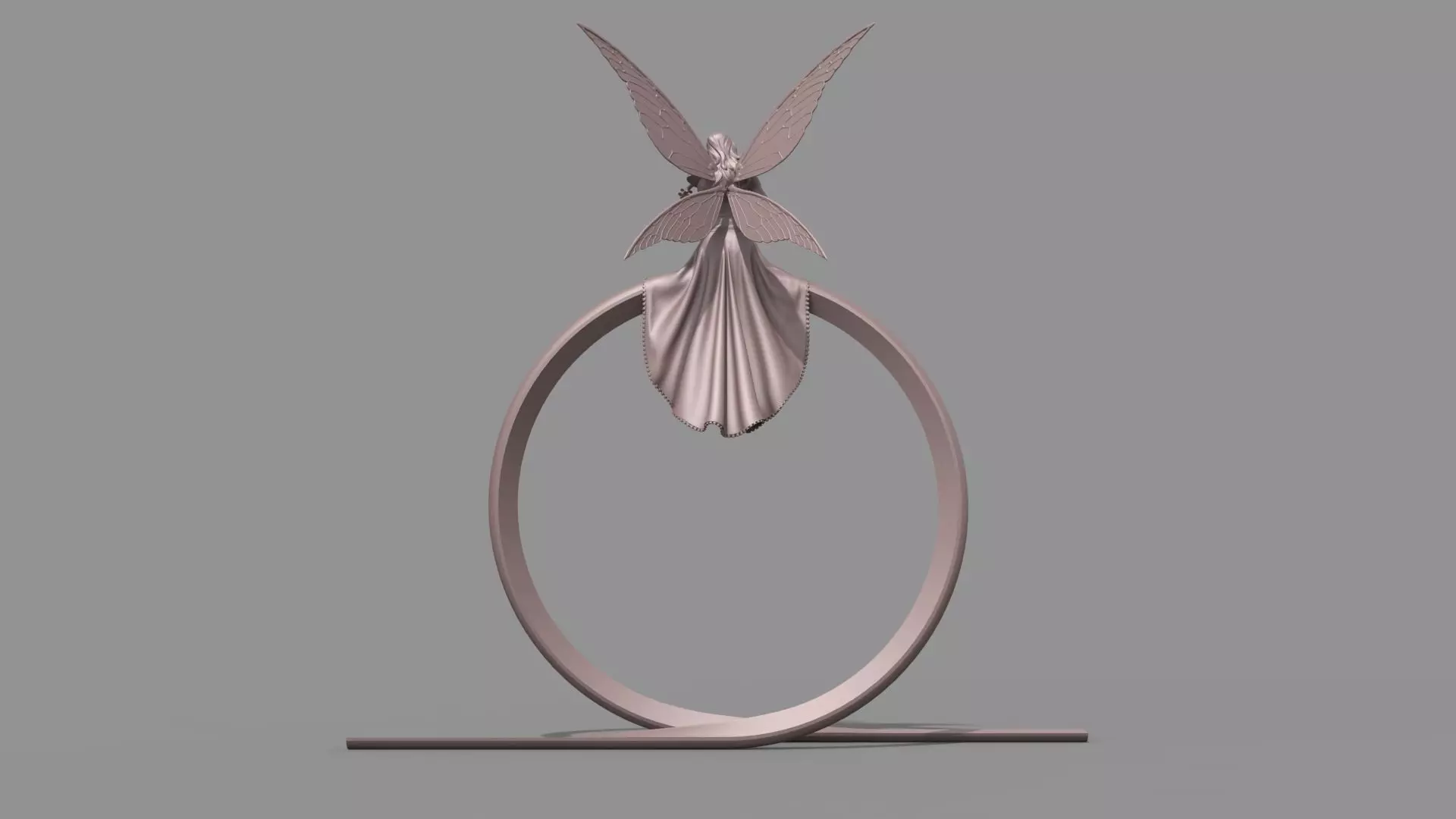 Butterfly girl violin performance 3D model_11