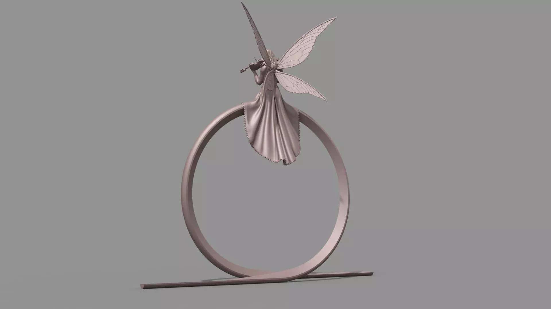 Butterfly girl violin performance 3D model_10