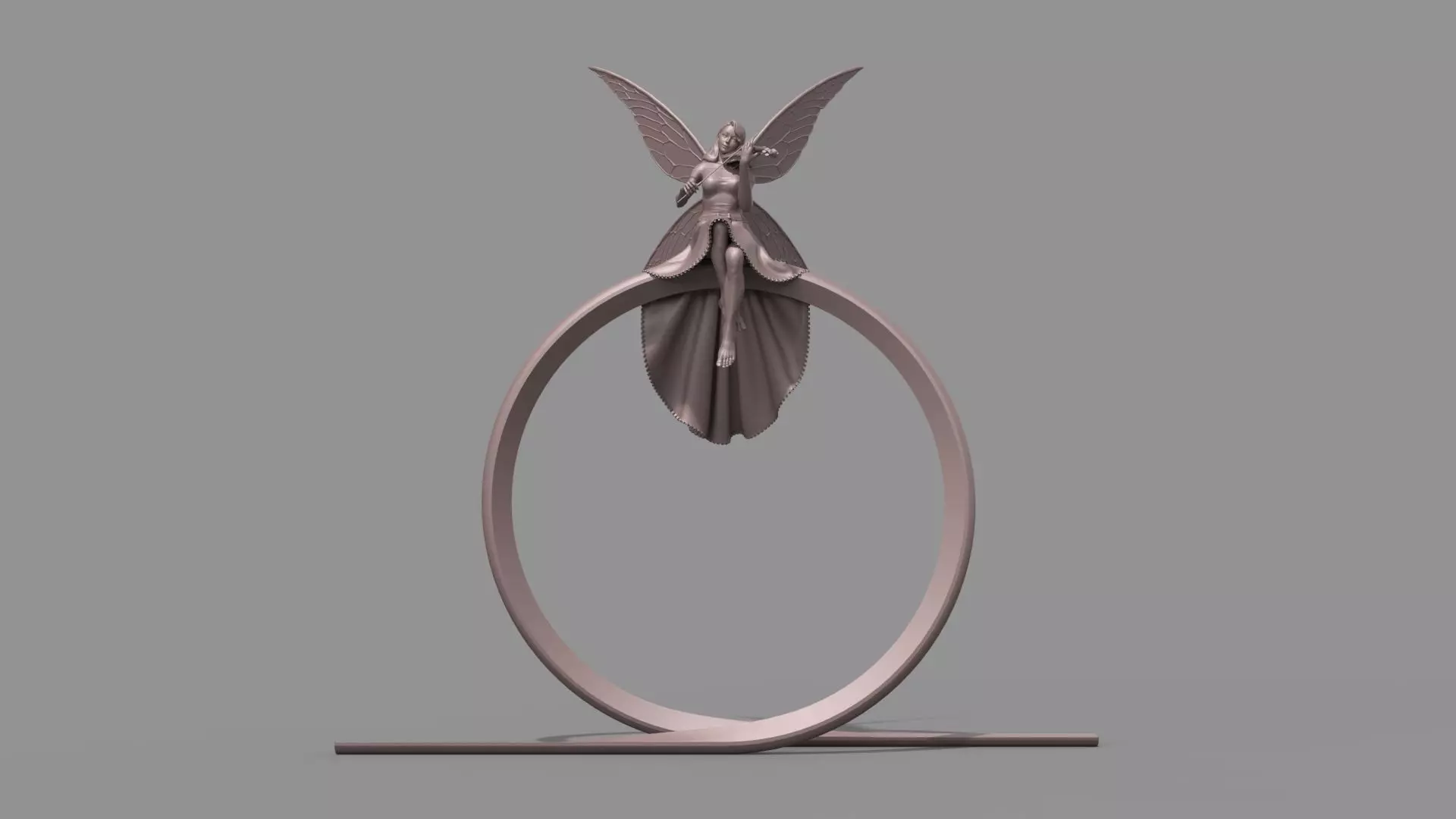 Butterfly girl violin performance 3D model_5