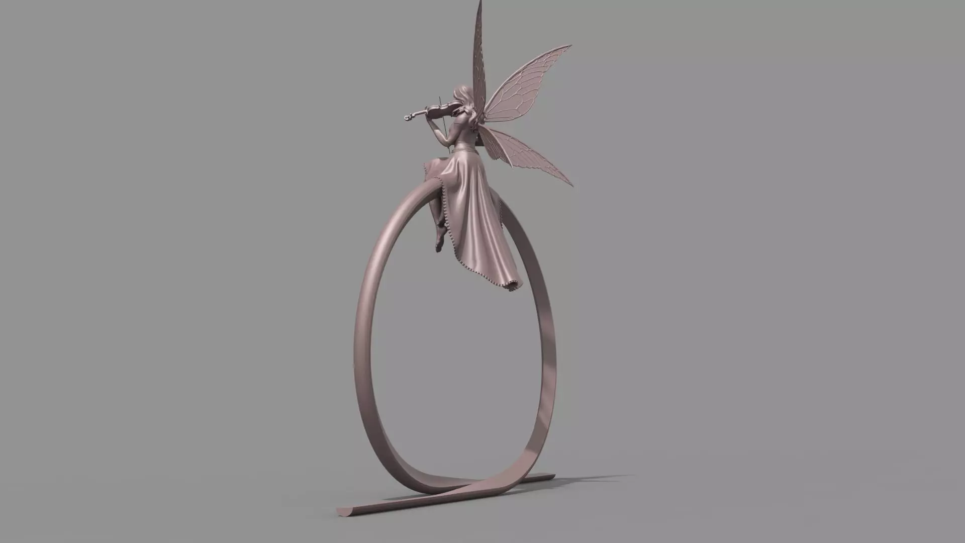 Butterfly girl violin performance 3D model_9