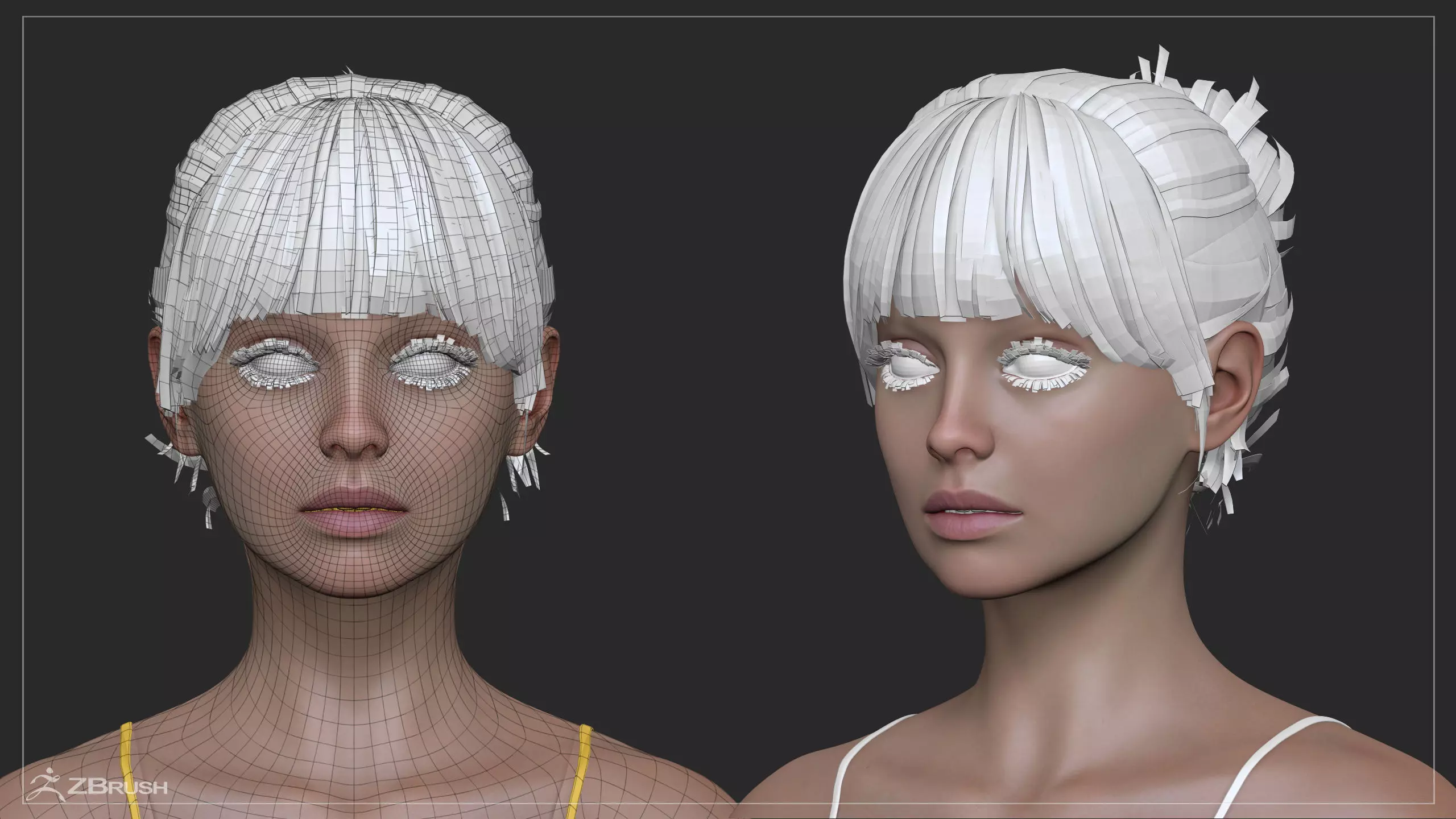 Advanced High Poly Female Basemesh - Body 01 3D model_20