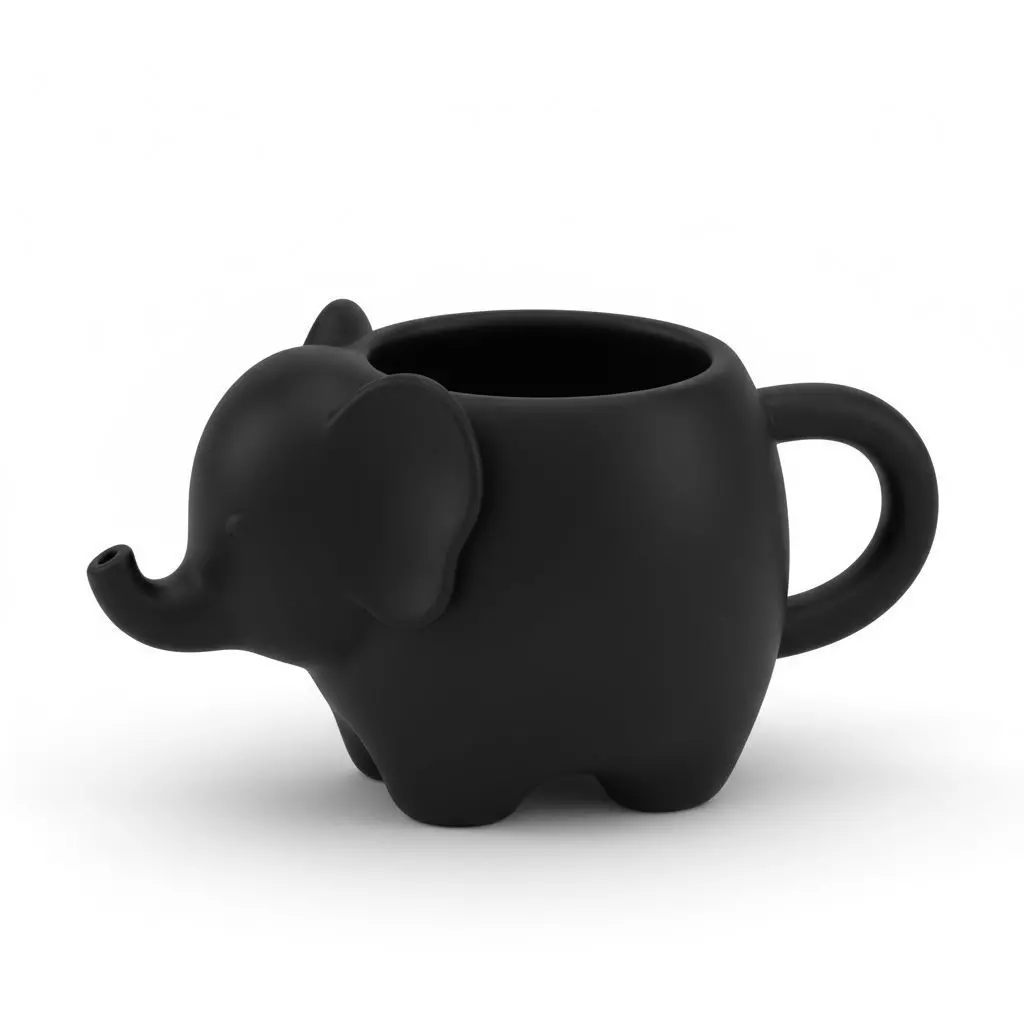 Creative 3D Holder with Handle in Elephant Shape Showpiece 3D print model_0