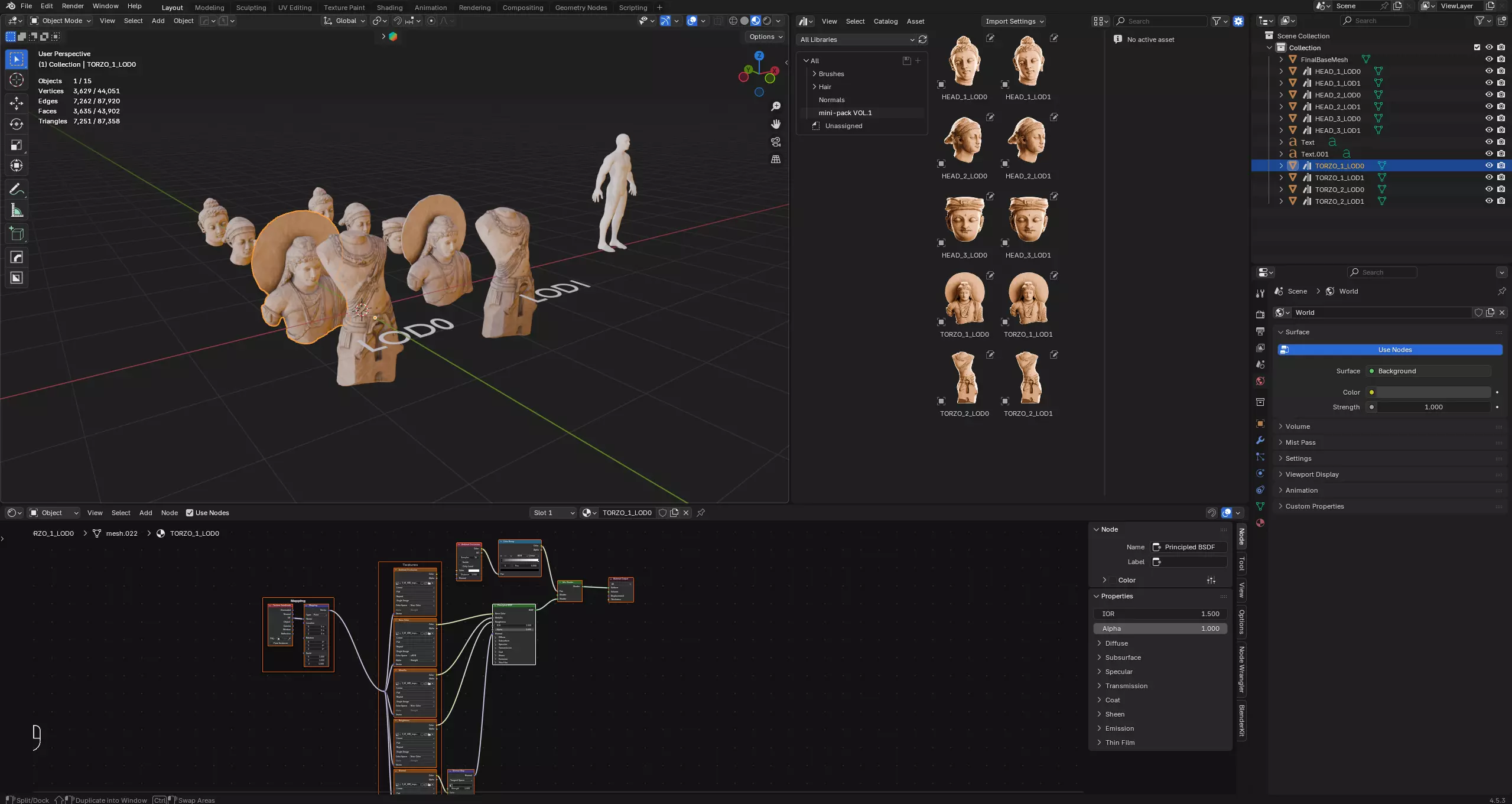 Nepal Buddhist Sculptures And Artifacts 3D Model Collection Low-poly 3D model_1