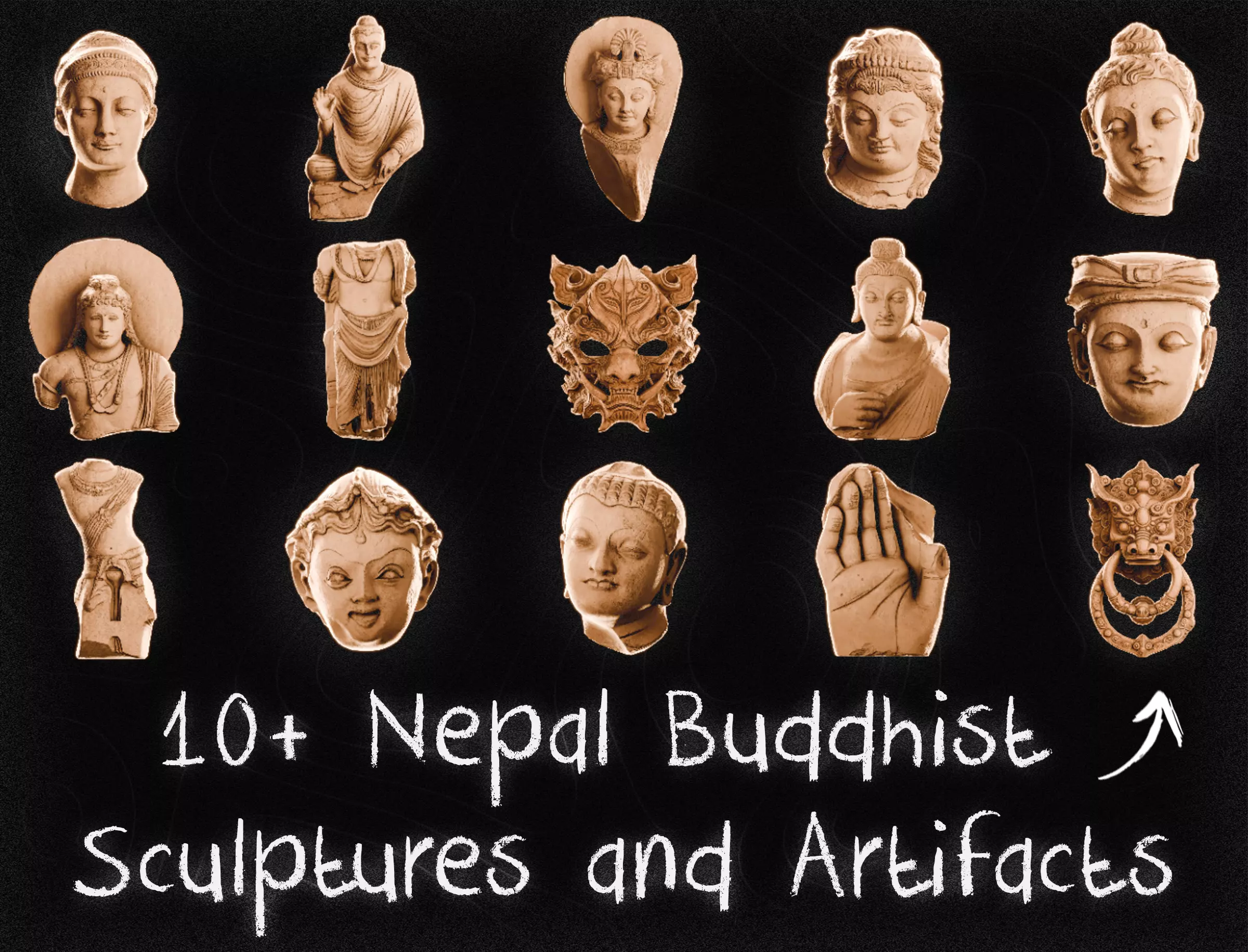 Nepal Buddhist Sculptures And Artifacts 3D Model Collection Low-poly 3D model_0