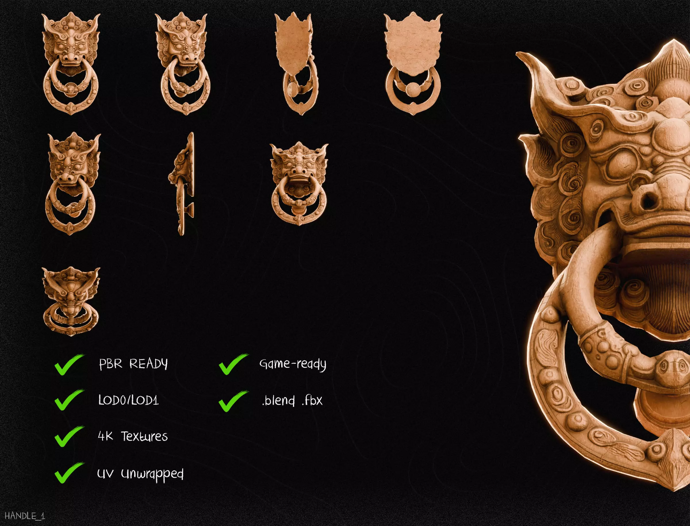 Nepal Buddhist Sculptures And Artifacts 3D Model Collection Low-poly 3D model_13