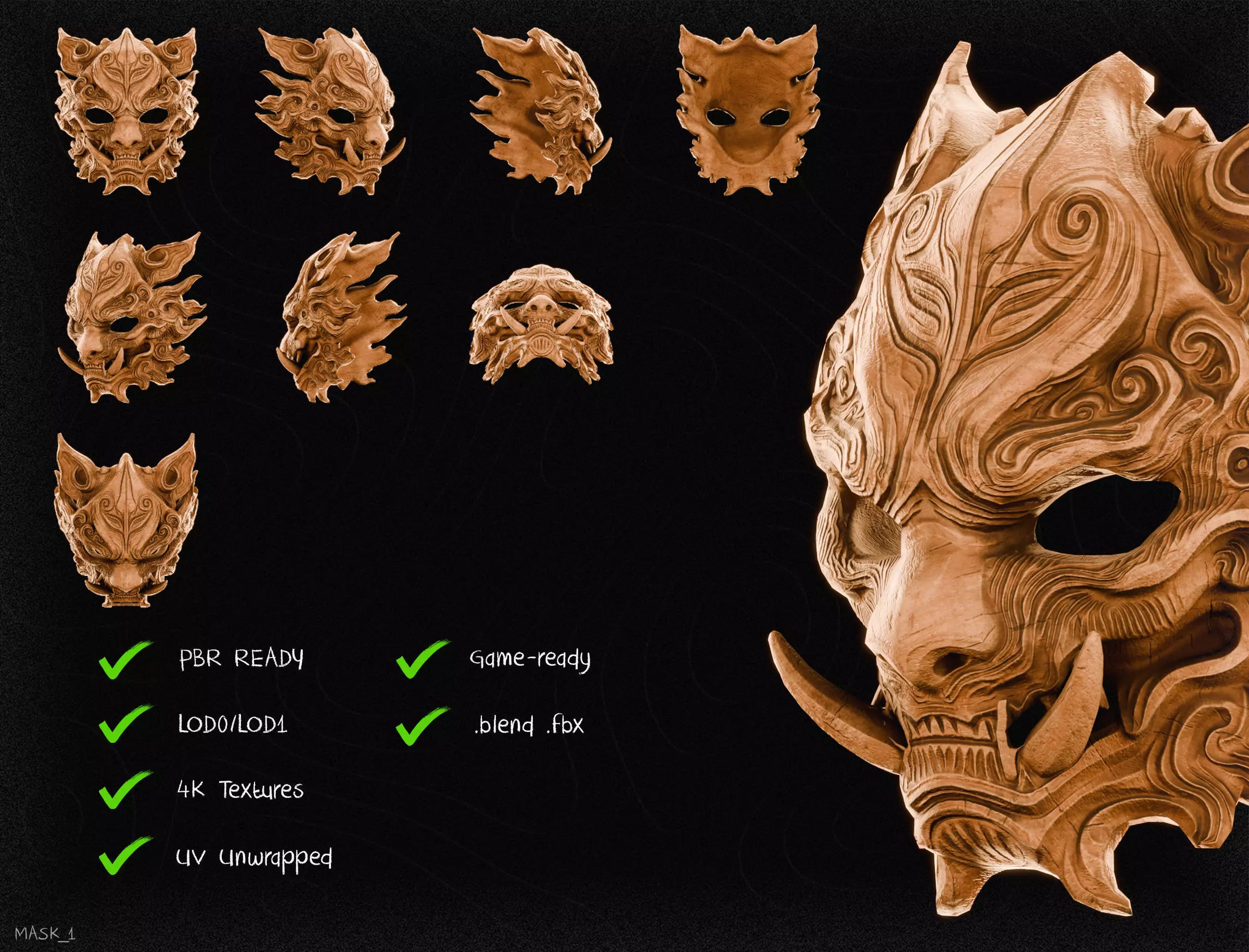 Nepal Buddhist Sculptures And Artifacts 3D Model Collection Low-poly 3D model_5