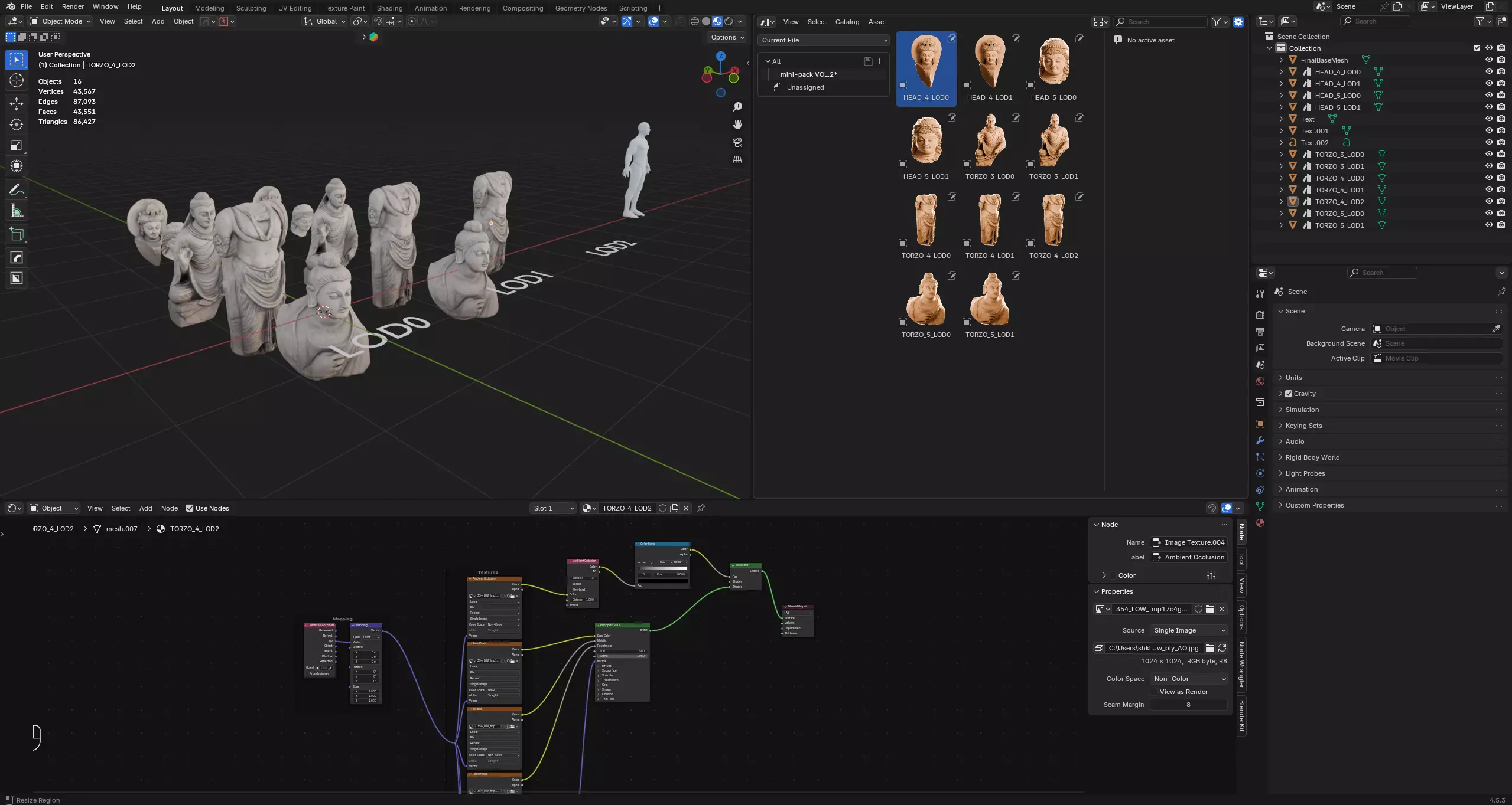 Nepal Buddhist Sculptures And Artifacts 3D Model Collection Low-poly 3D model_2