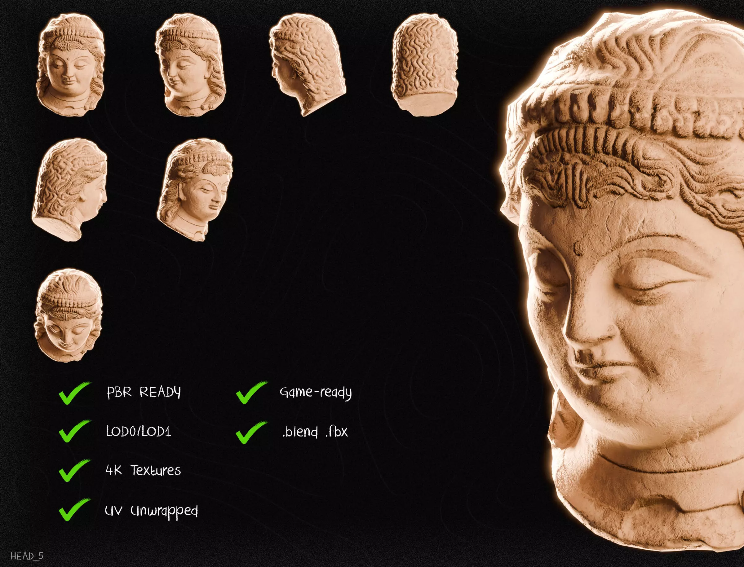 Nepal Buddhist Sculptures And Artifacts 3D Model Collection Low-poly 3D model_39