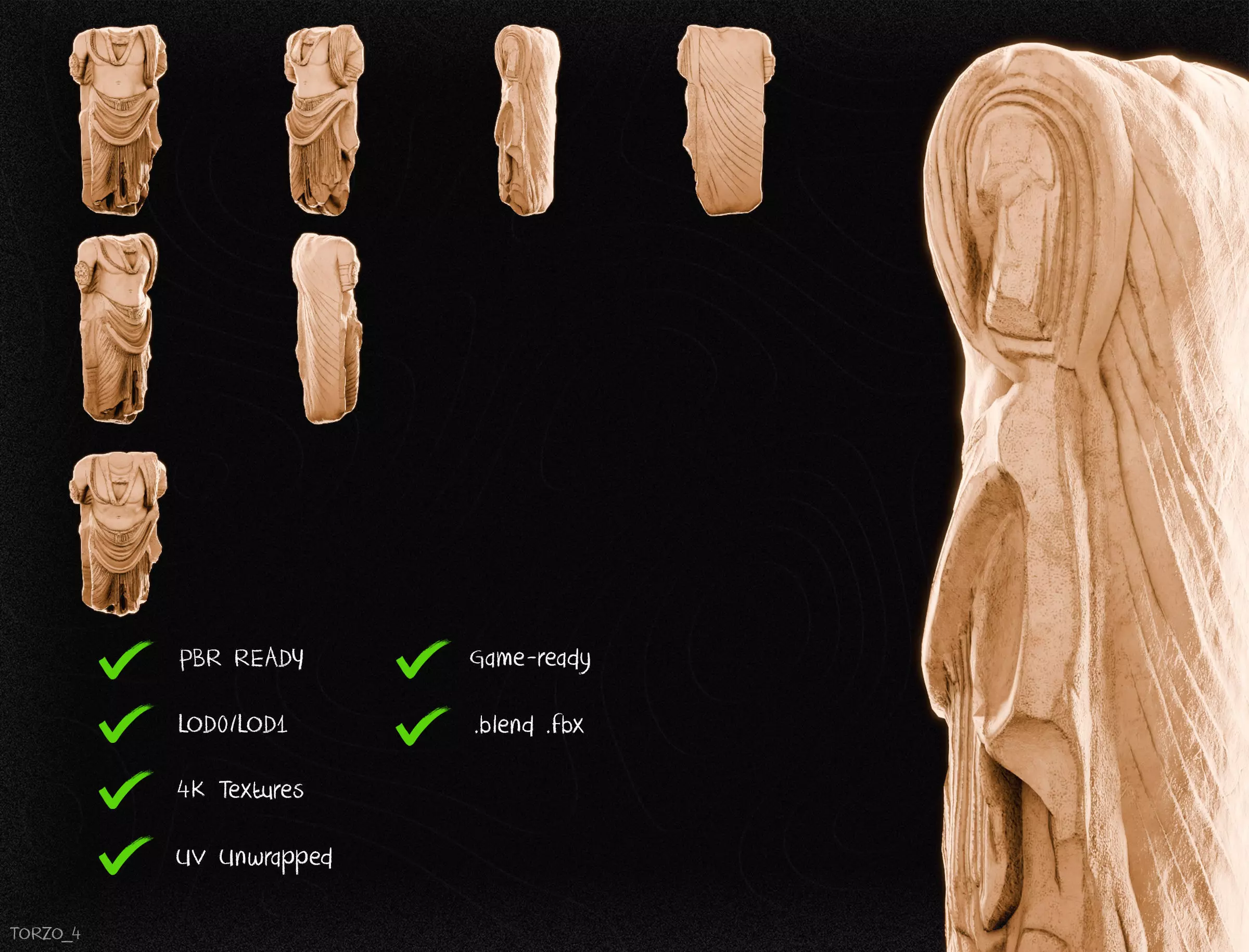 Nepal Buddhist Sculptures And Artifacts 3D Model Collection Low-poly 3D model_86