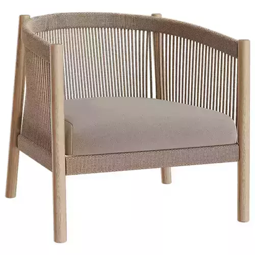 Modern Rope Woven Armchair 3D Model 