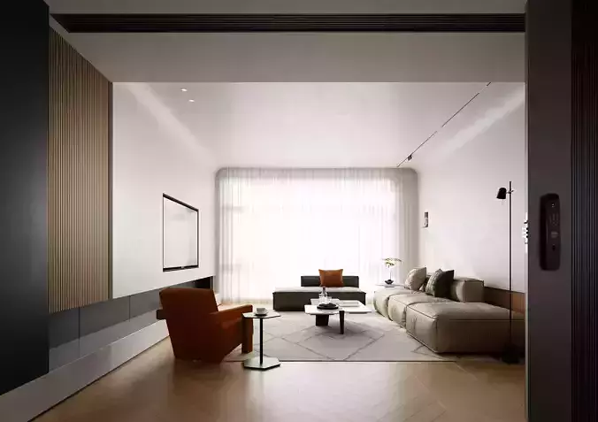 Modern living room dining room interior scenes 296