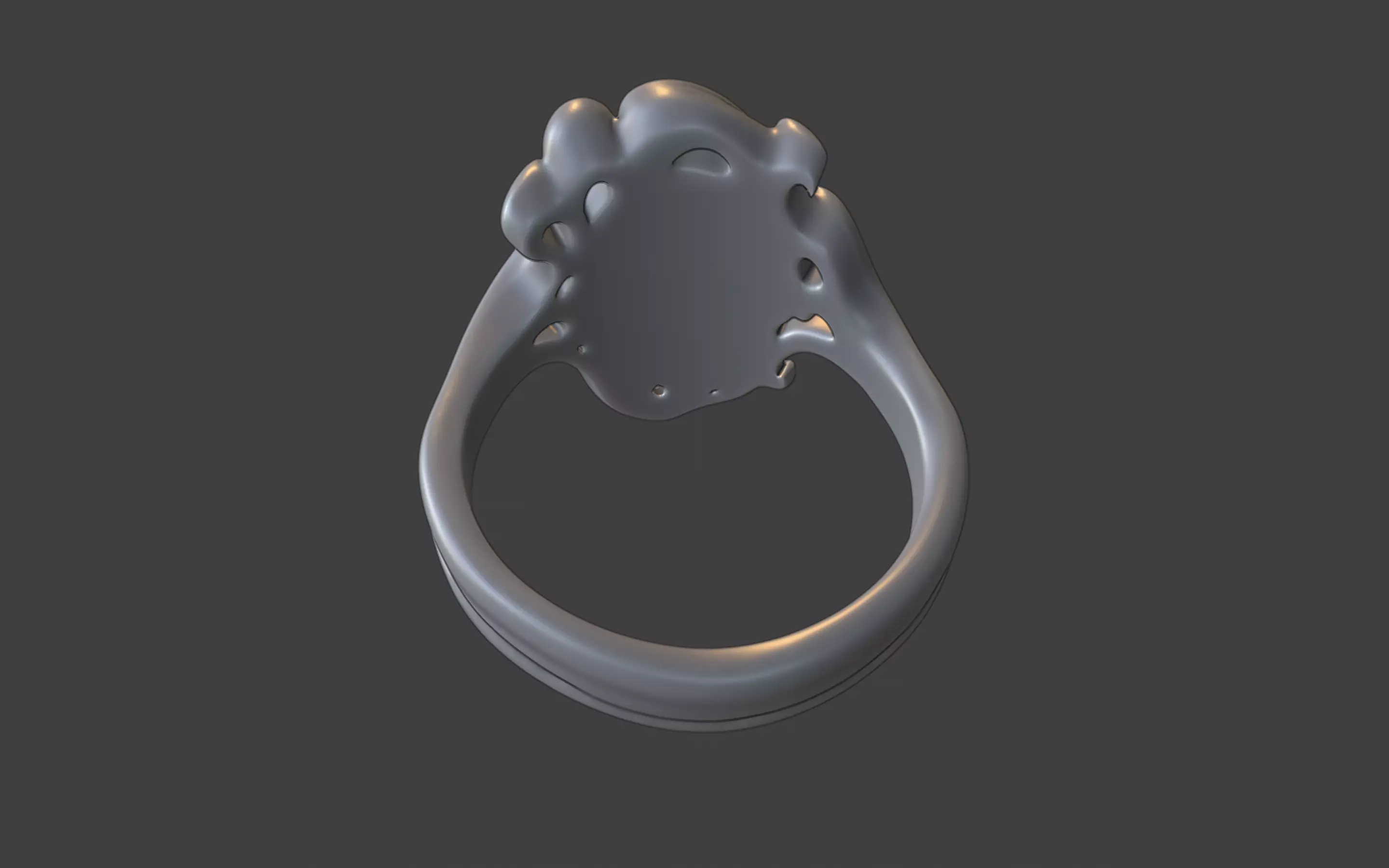 art nouveau bird ring nature inspired 3D print model_12