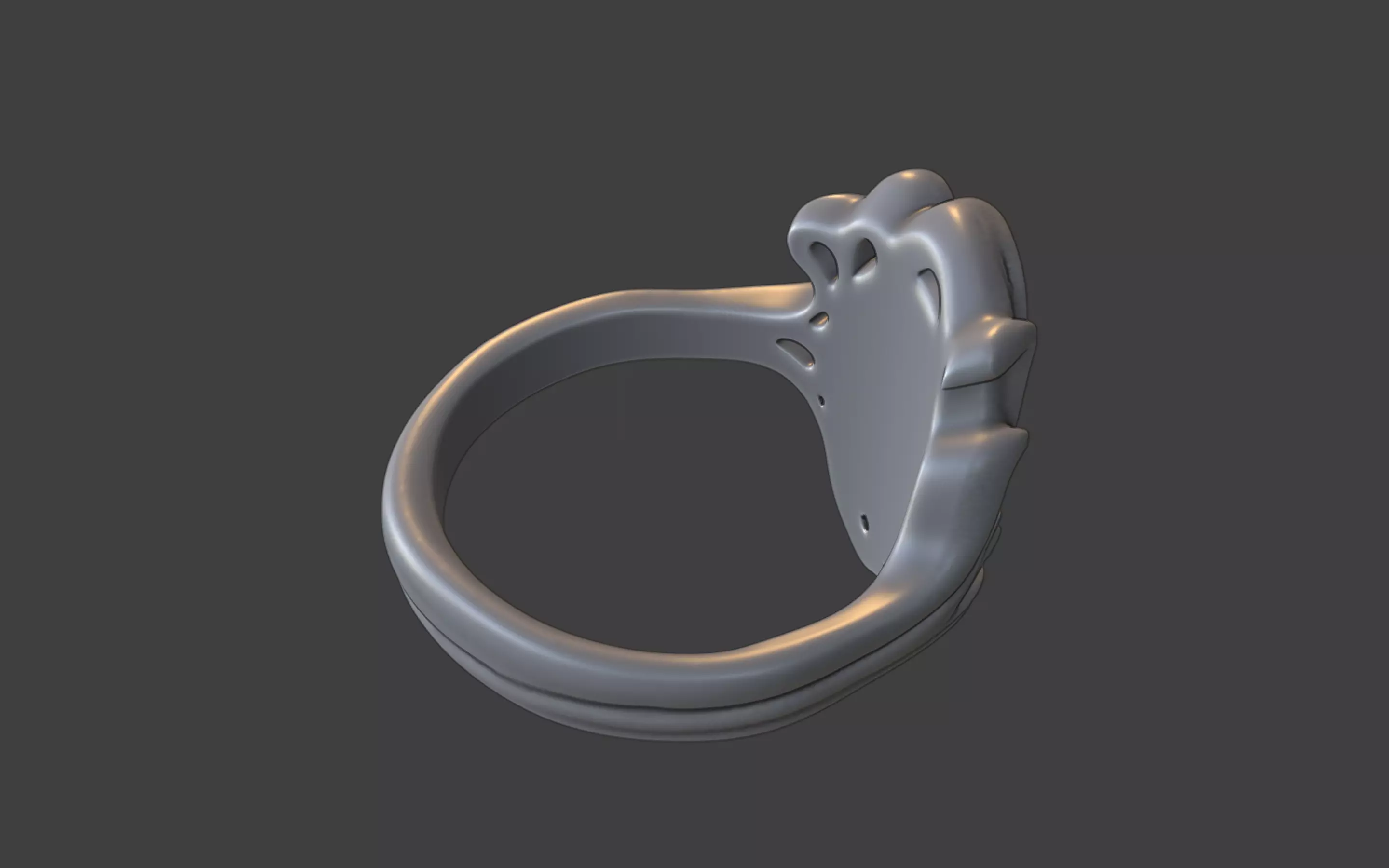 art nouveau bird ring nature inspired 3D print model_5