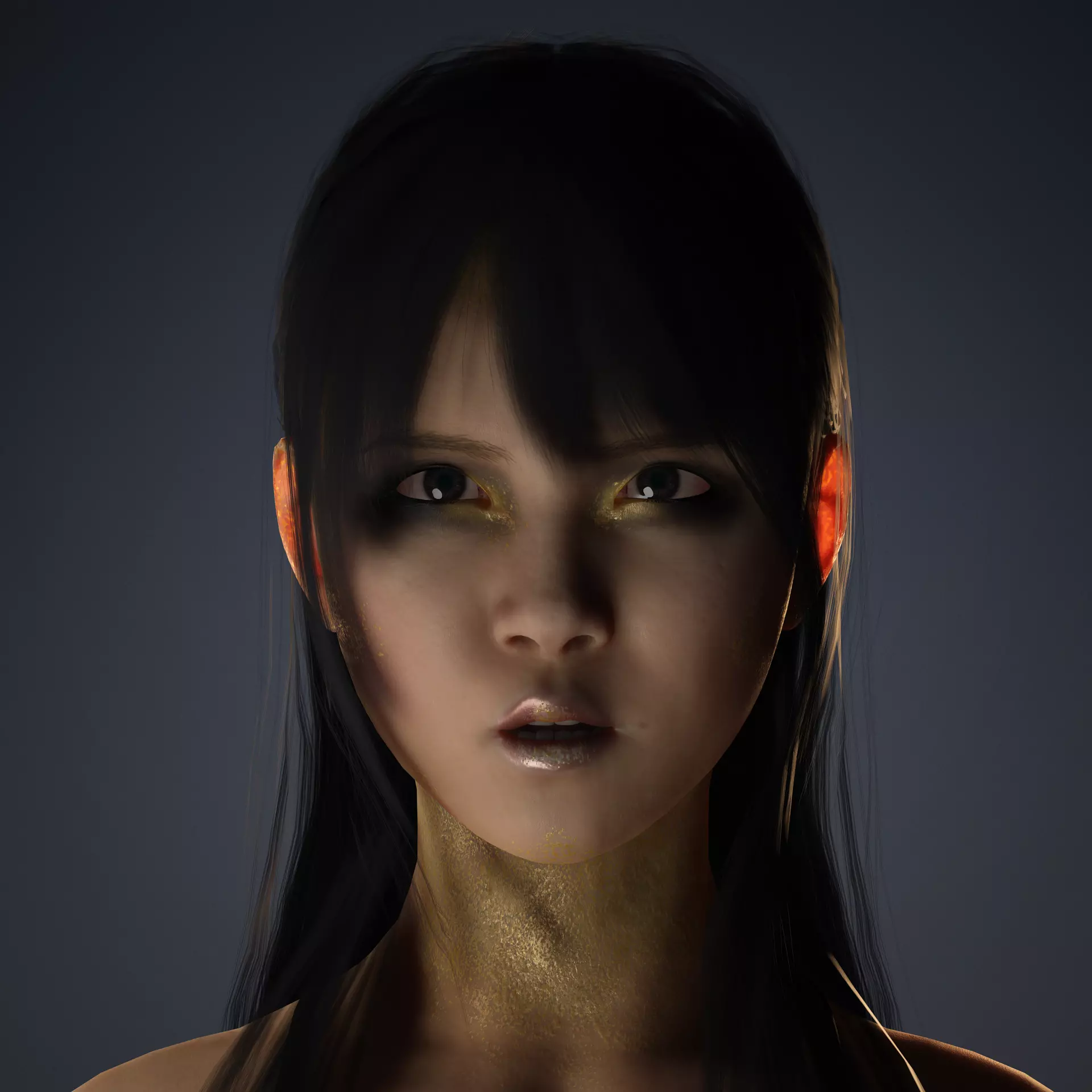 Character The Shadow Enchantress Low-poly 3D model_4