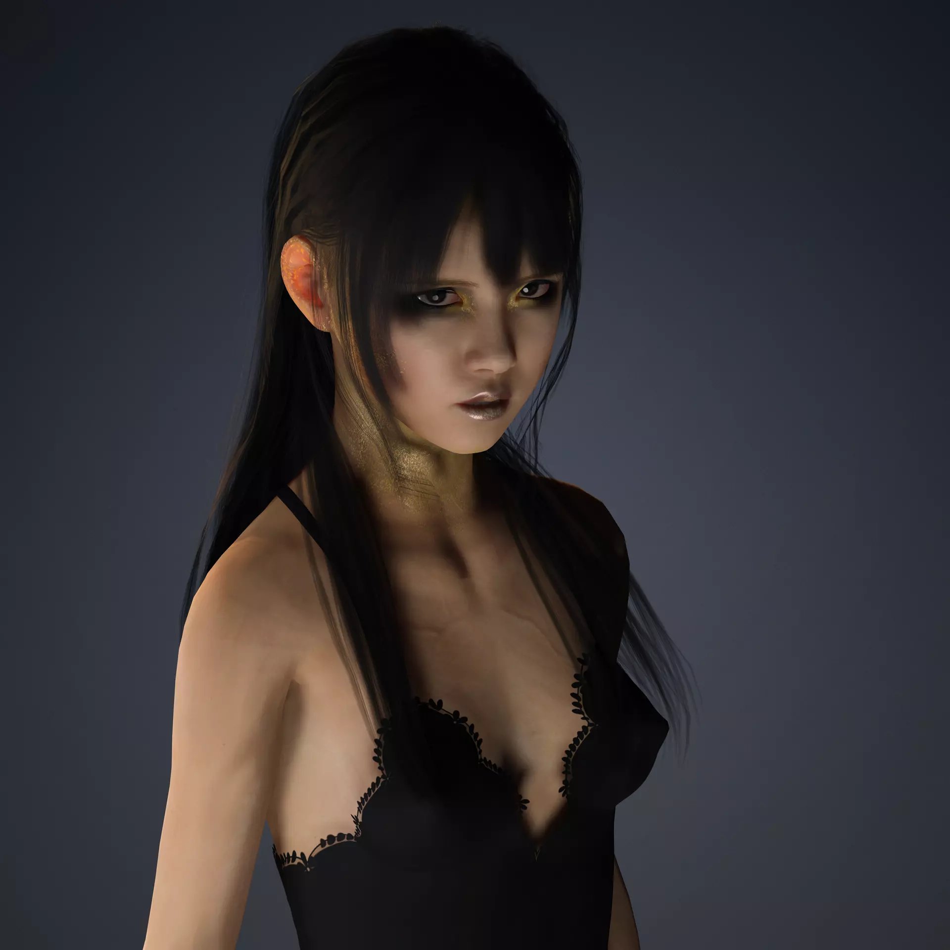 Character The Shadow Enchantress Low-poly 3D model_14