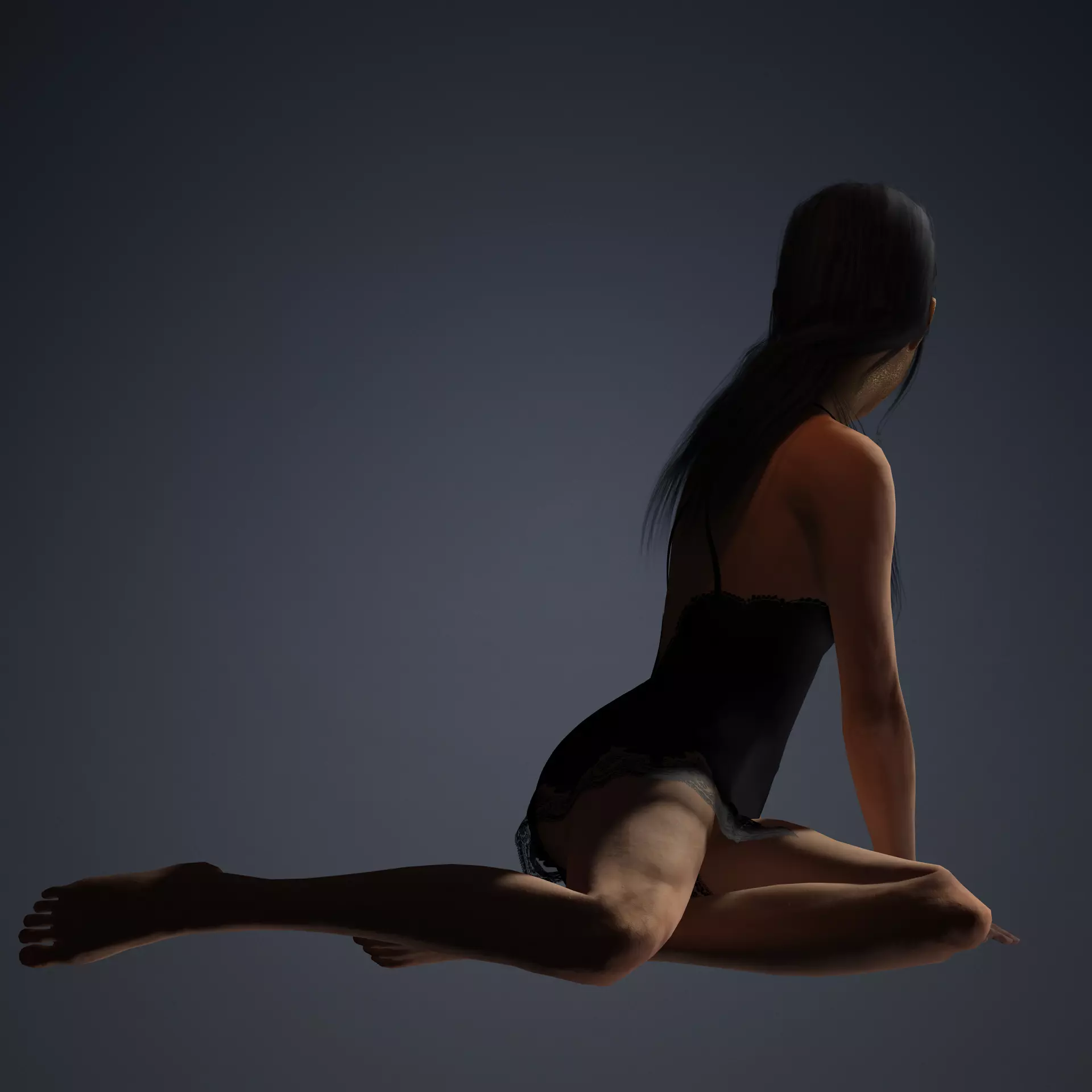 Character The Shadow Enchantress Low-poly 3D model_11