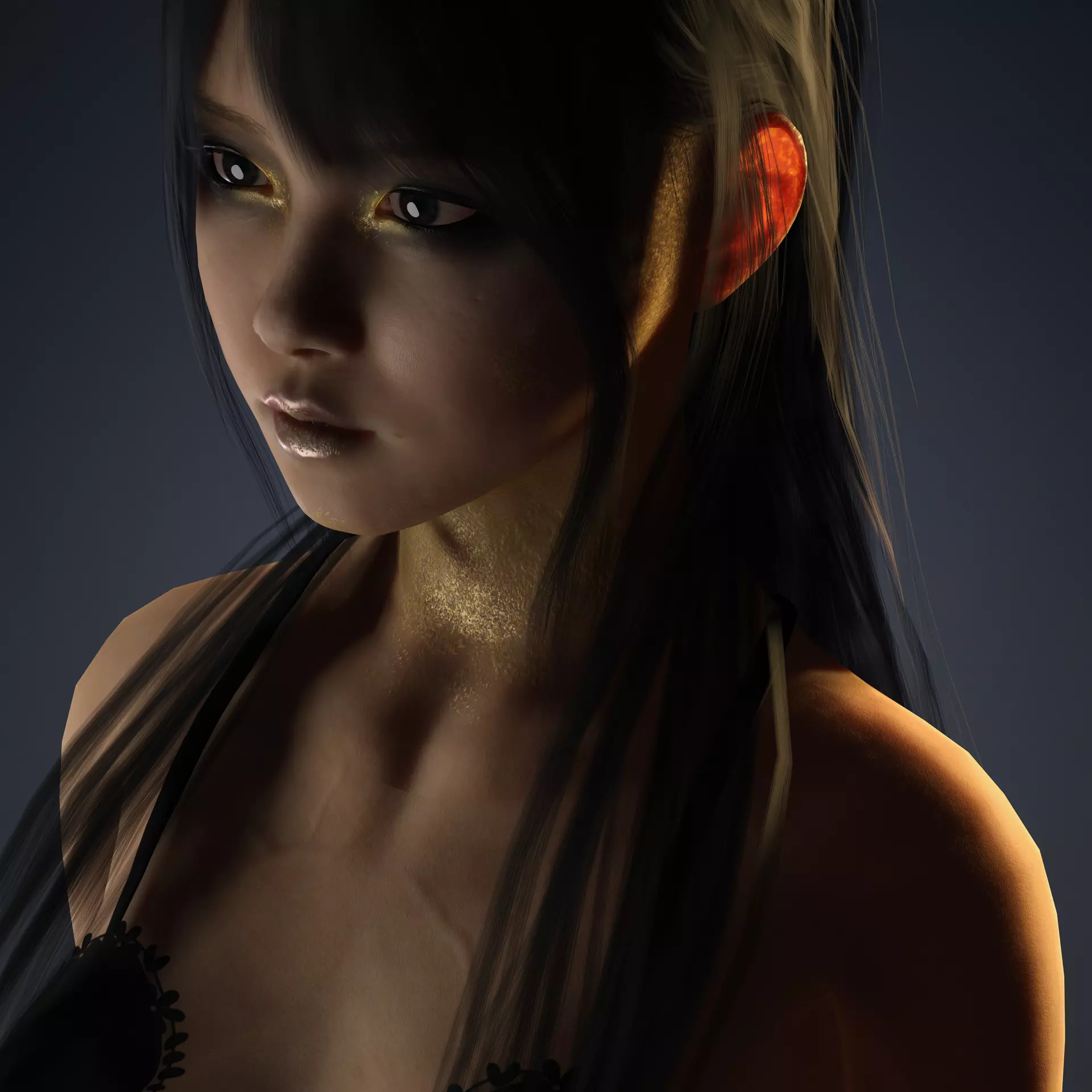 Character The Shadow Enchantress Low-poly 3D model_15