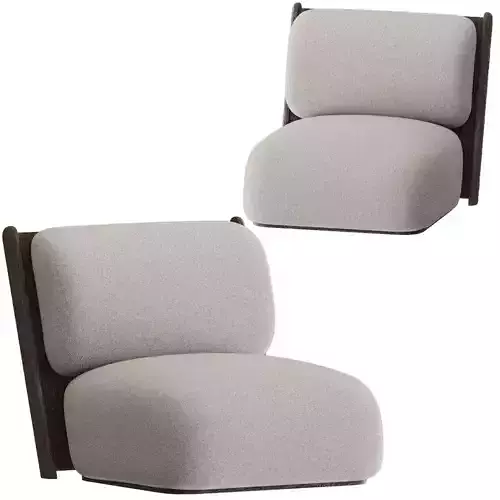Minimalist Lounge Chair 3D Model 