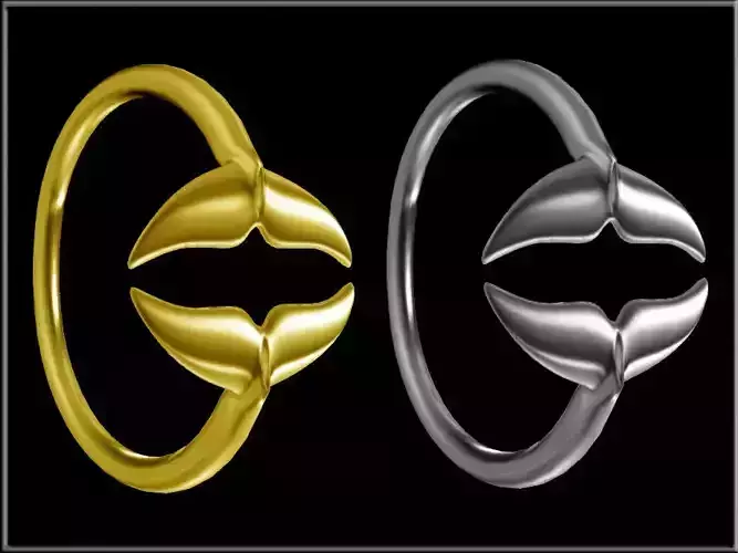 Dolphin Tail Ring