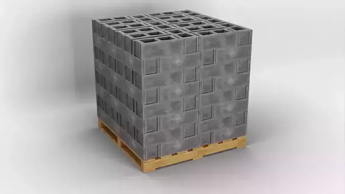Wooden Pallet with Bricks 4