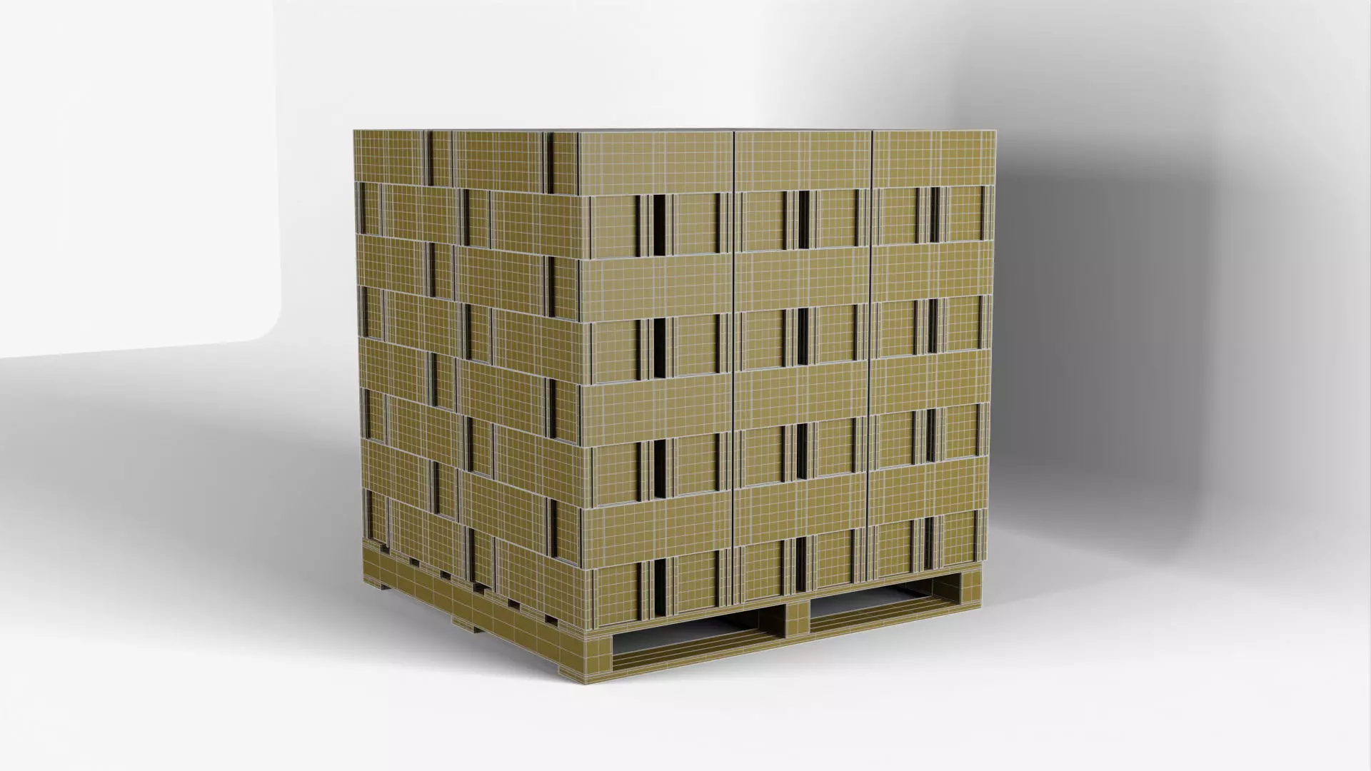 Wooden Pallet with Bricks 4 3D model_14