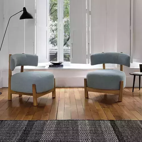 Scandinavian Modern Accent Chair 3D Model  Low-poly 3D model