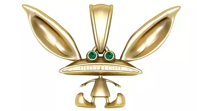 Big Ear Cartoon Character Pendant 3D Printable Model