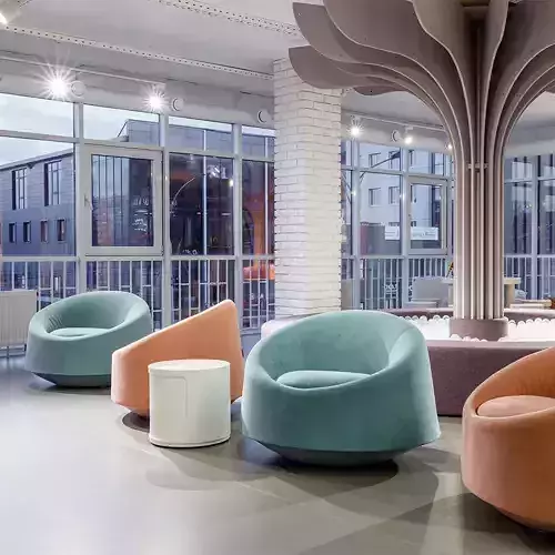 Modern Velvet Barrel Accent Chair 3D Model  Low-poly 3D model Modern Velvet Barrel Accent Chair 3D Model  Low-poly 3D model