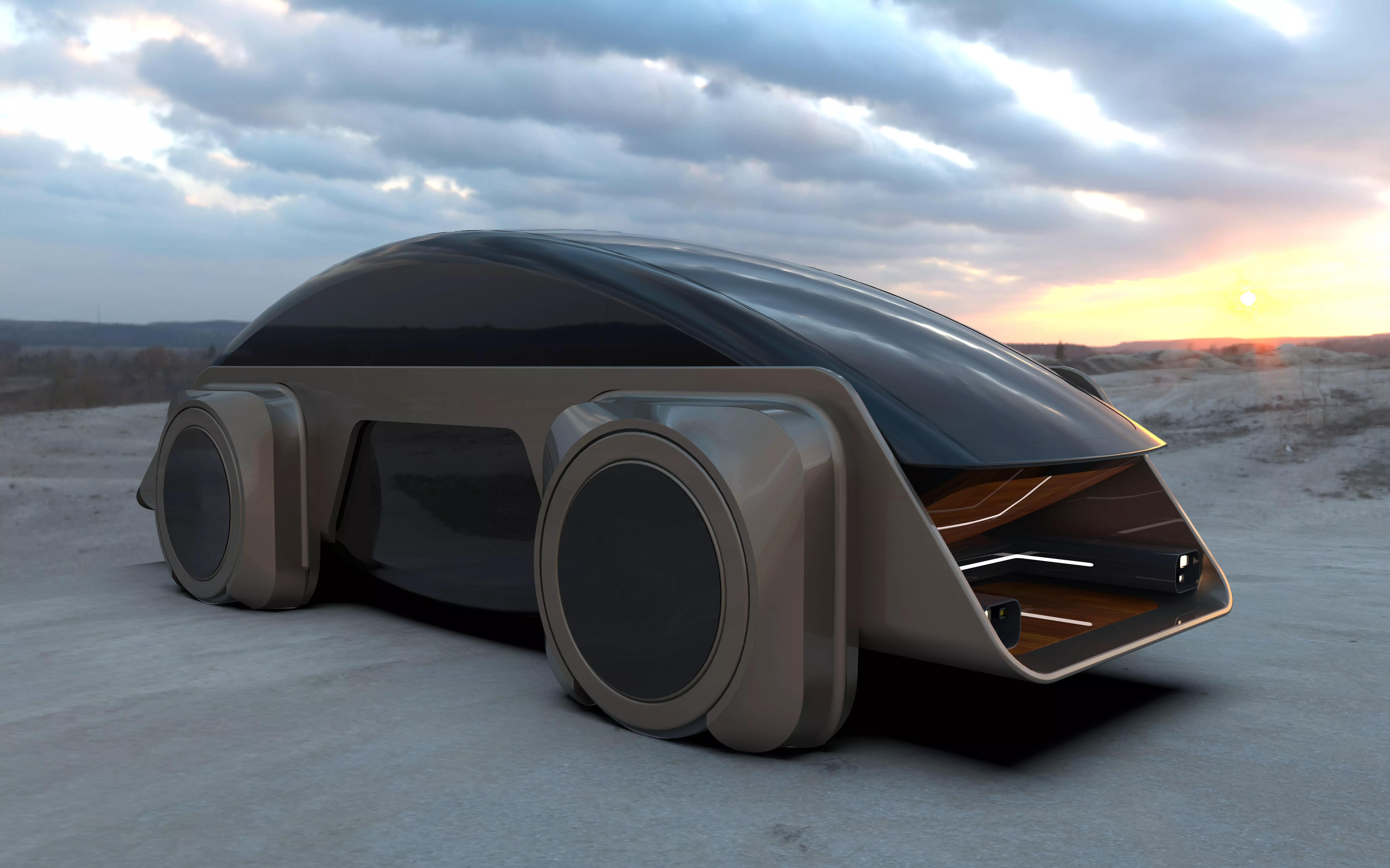 Self Driven Concept Car 3D model_0