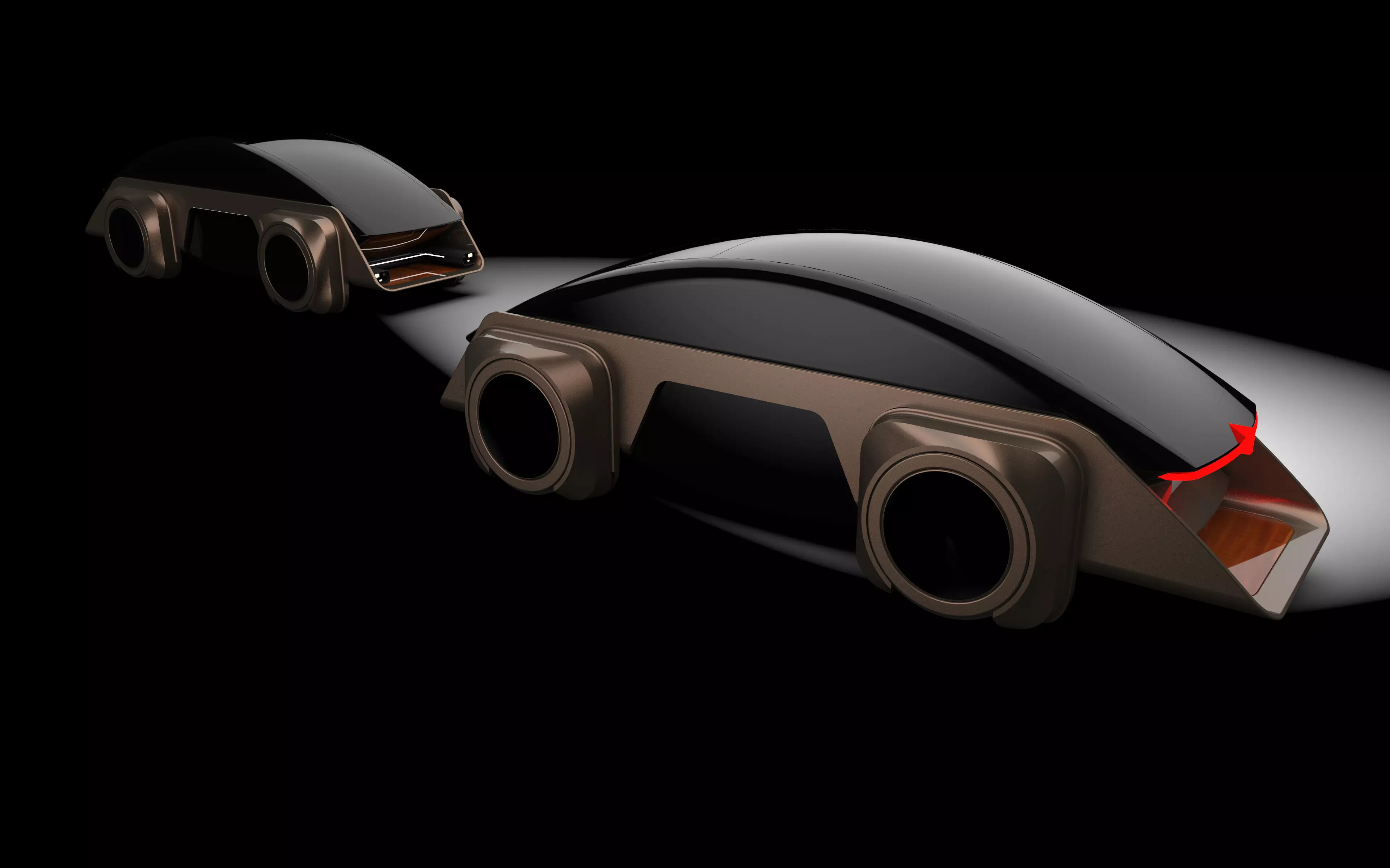 Self Driven Concept Car 3D model_2