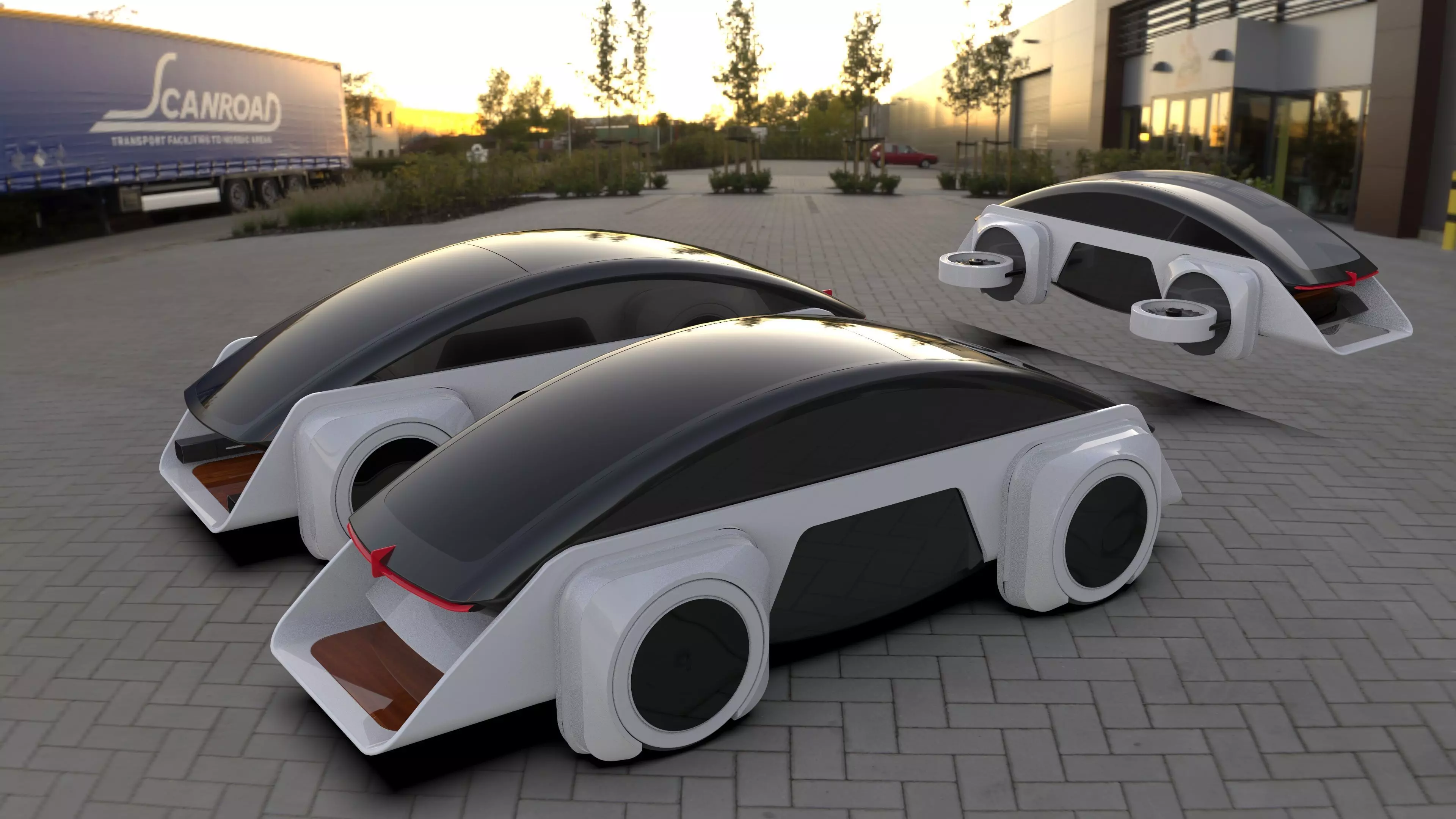 Self Driven Concept Car 3D model_6
