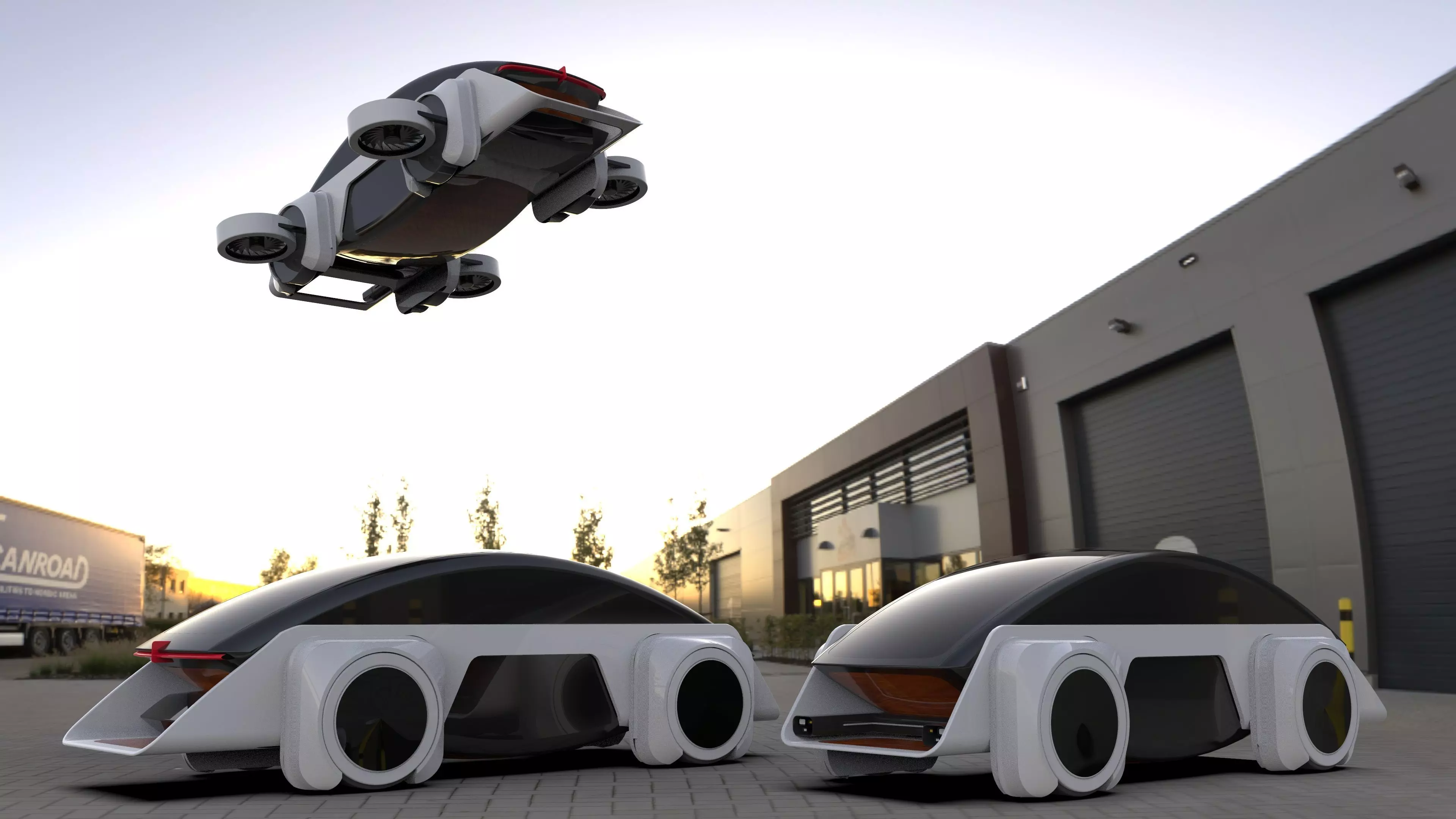 Self Driven Concept Car 3D model_4