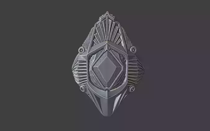 futuristic tribal geometric ring