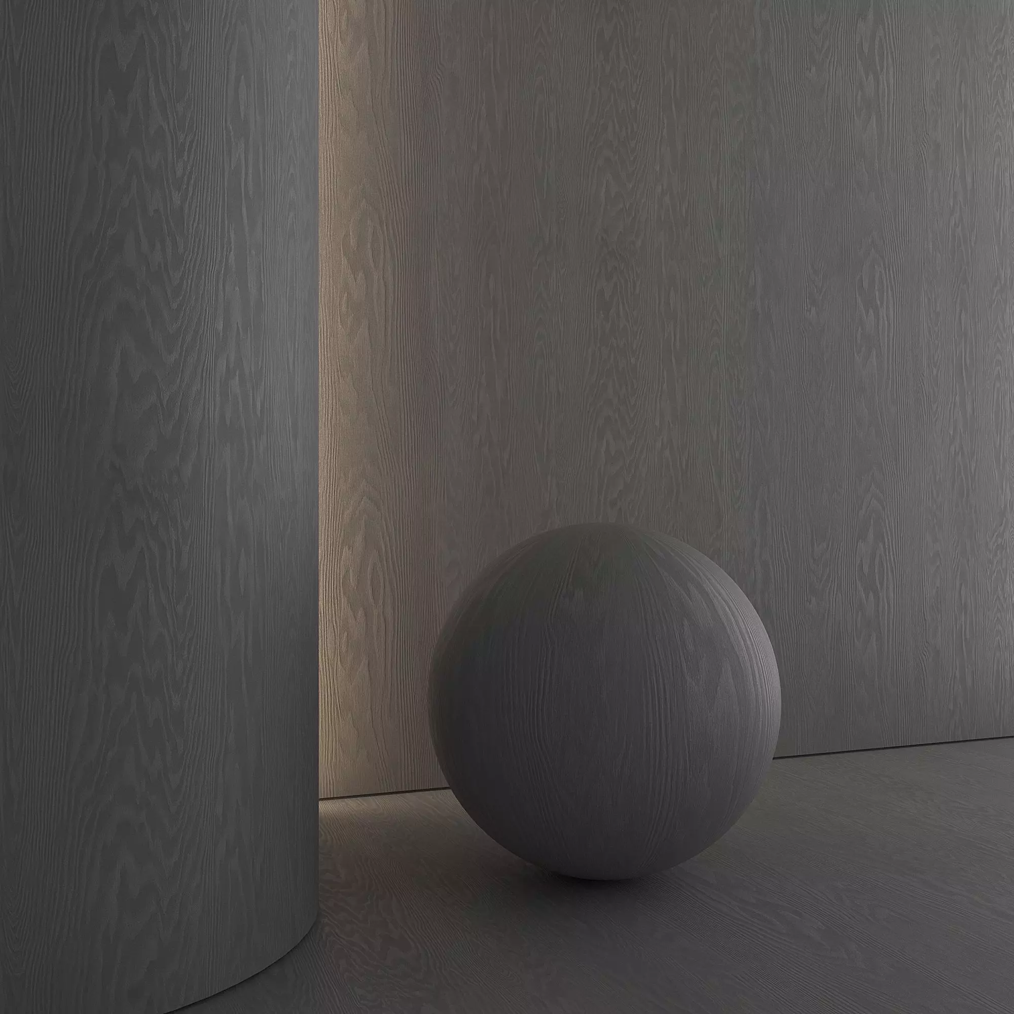 Black Stained Oak Tinted Wood Material 01 Texture_2