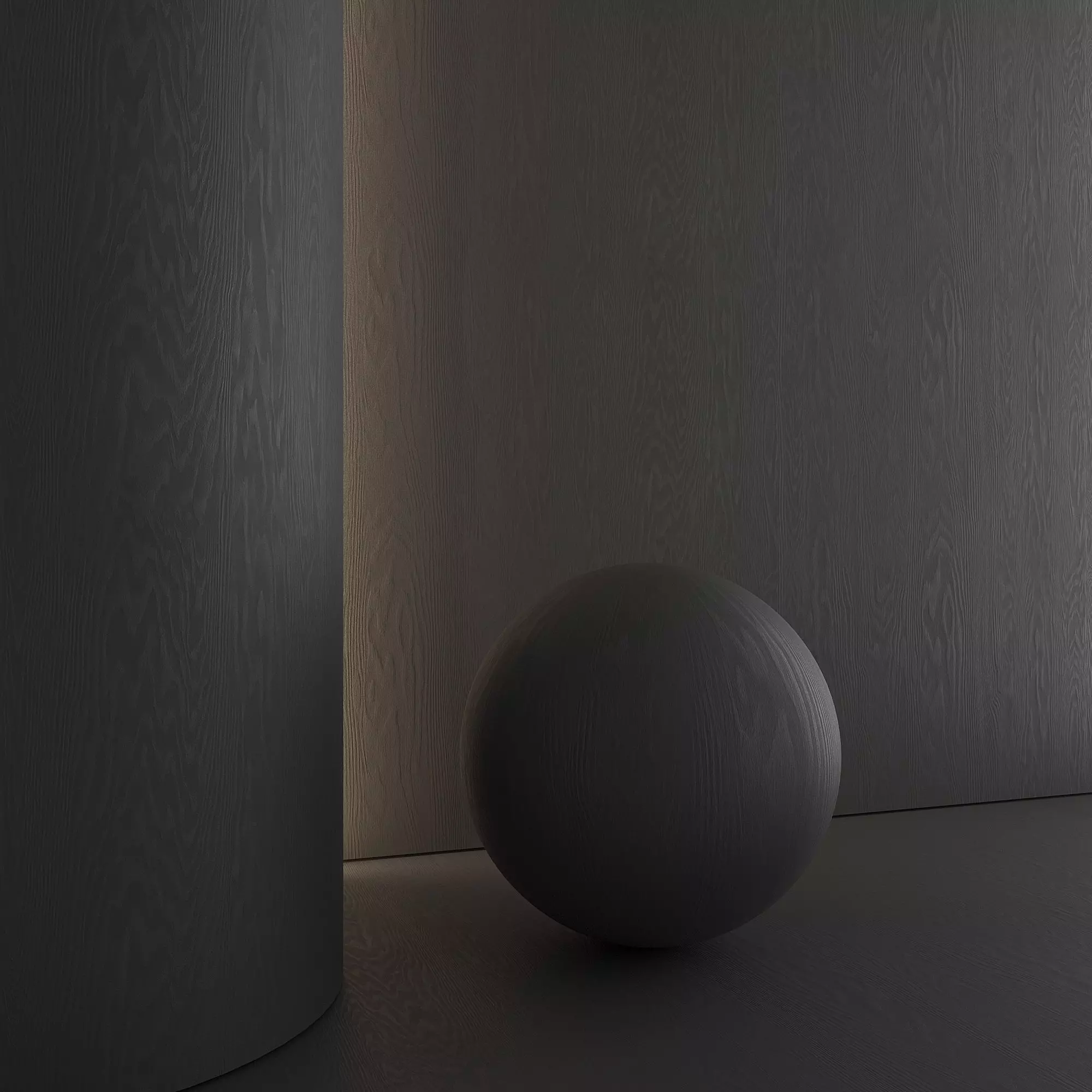 Black Stained Oak Tinted Wood Material 01 Texture_6